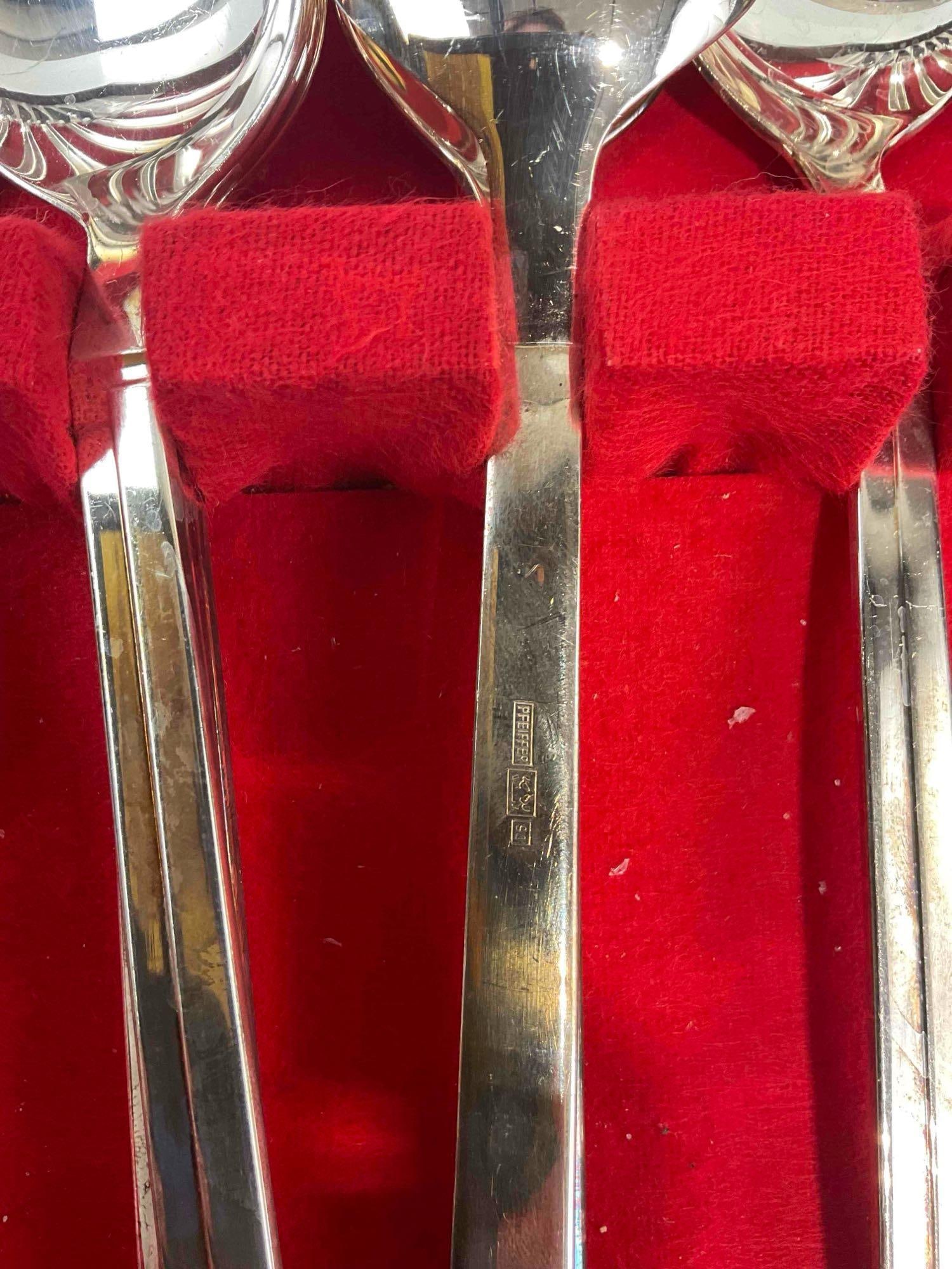 58 pcs Vintage Pfeiffer Solingen Stainless Steel Silverware in Vinyl Case. Excellent Condition. - 7