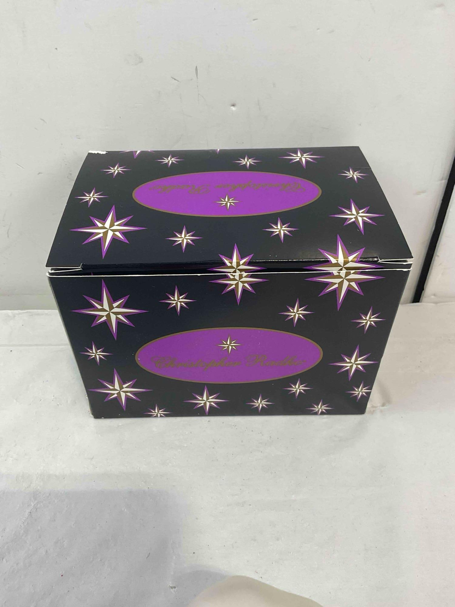 Christopher Radko "Snow Smirks" Glass Christmas Ornament w/ Original Box & Tag. Excellent Cond. - 7