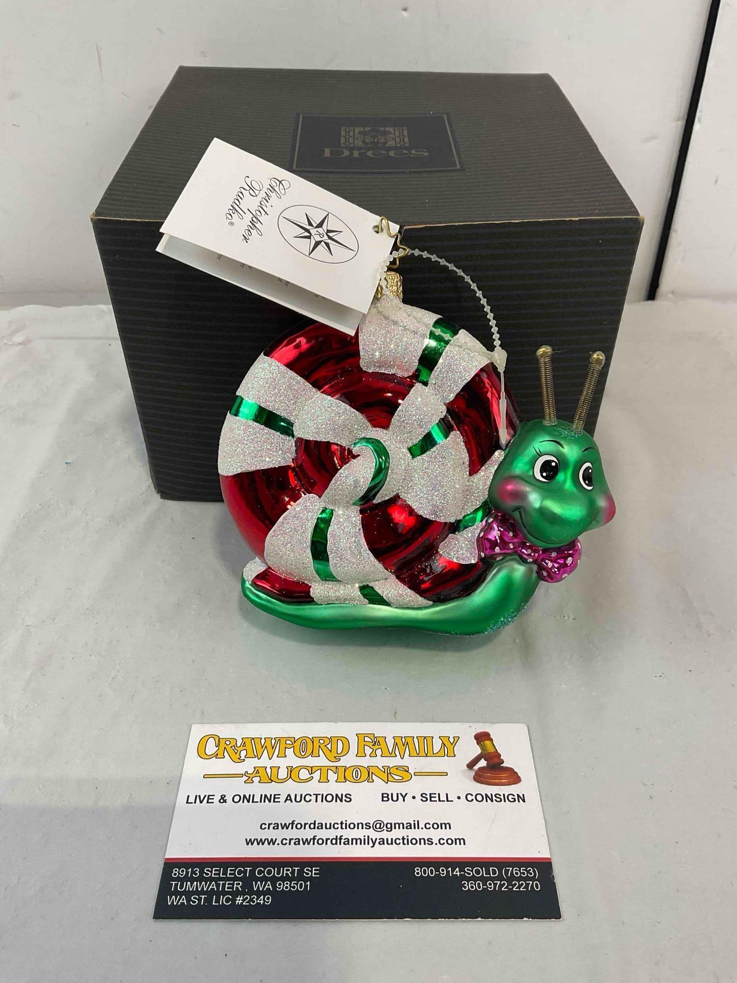 Christopher Radko "Candy Dandy" Glass Christmas Ornament w/ Tag. Excellent Condition.: Christopher Radko "Candy Dandy" Glass Christmas Ornament w/ Tag. Excellent Condition. Measures 6" x 6" x 4" DM-5520 
