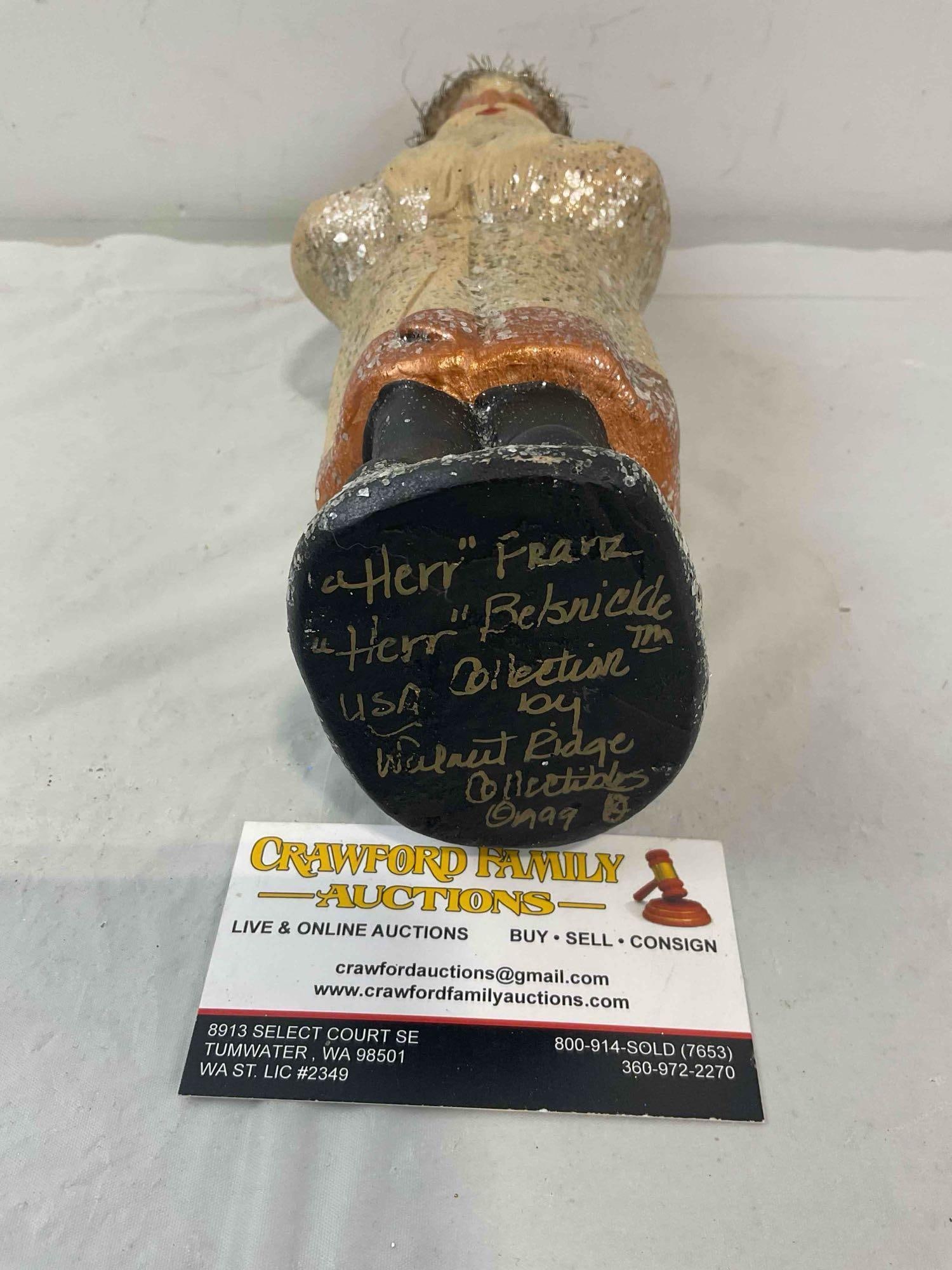 Vintage Walnut Ridge Collectibles Herr Franz Belsnickle Chalkware Santa. Excellent Condition. - 5