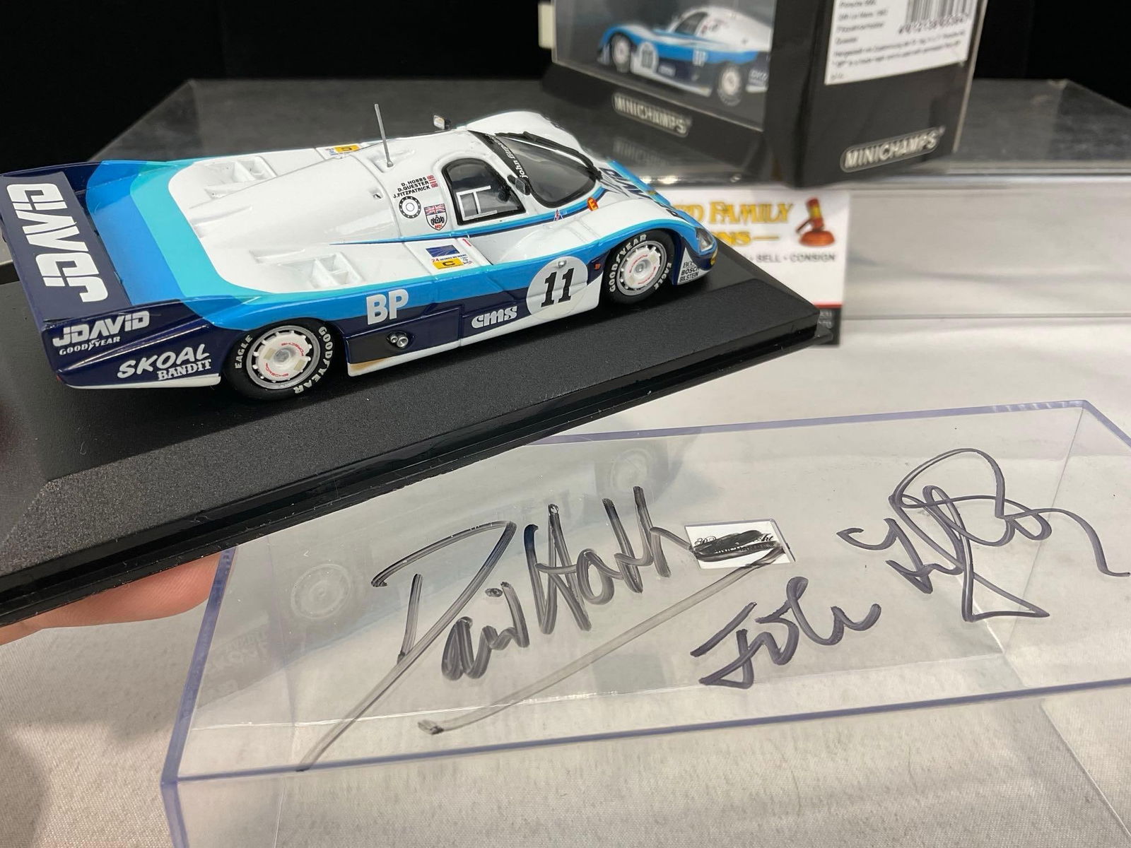 2x Minichamps 1/43 Scale Diecast Cars, Porsche 956L 1983, 1 signed by all three drivers - 5