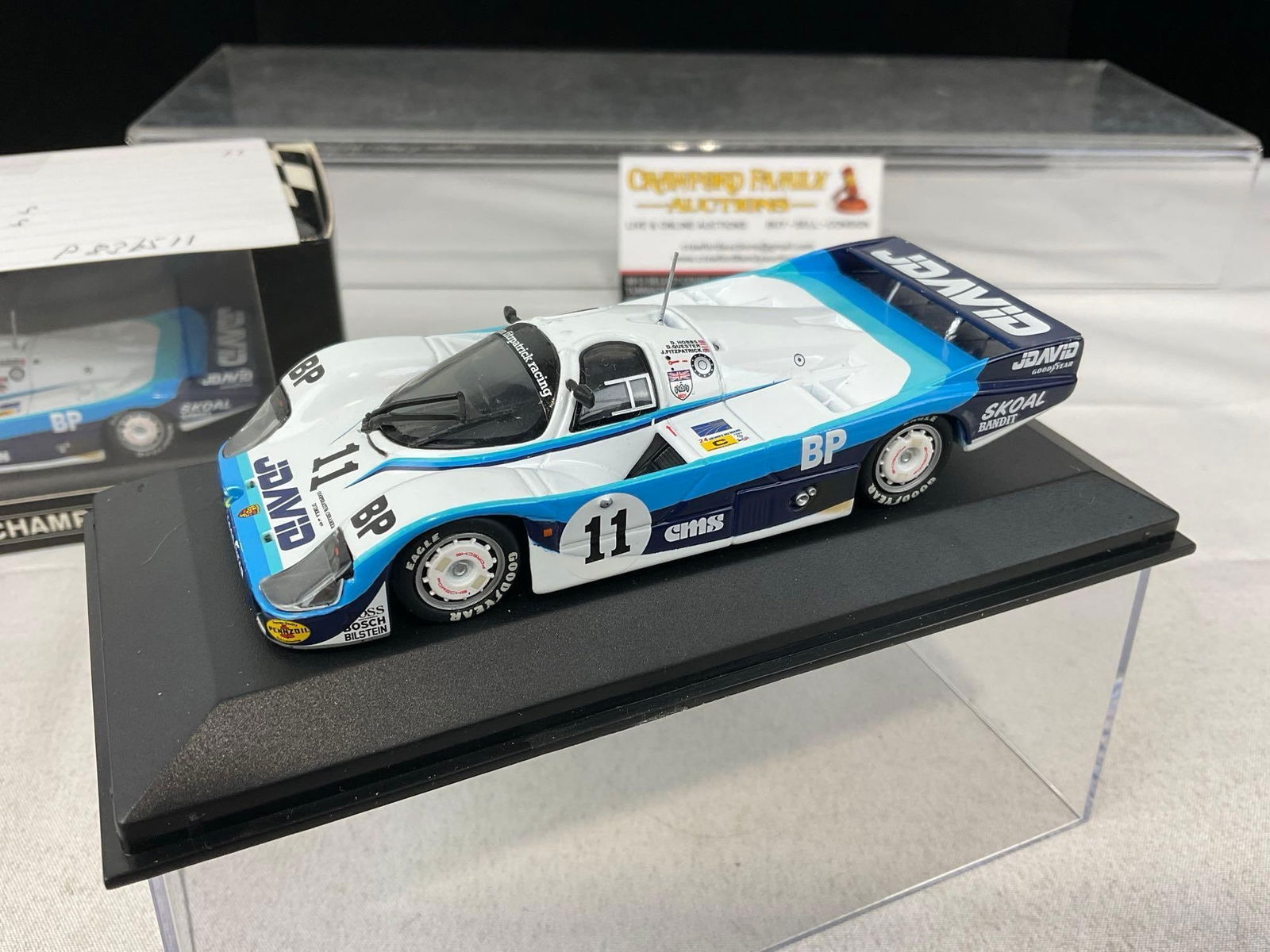 2x Minichamps 1/43 Scale Diecast Cars, Porsche 956L 1983, 1 signed by all three drivers - 6