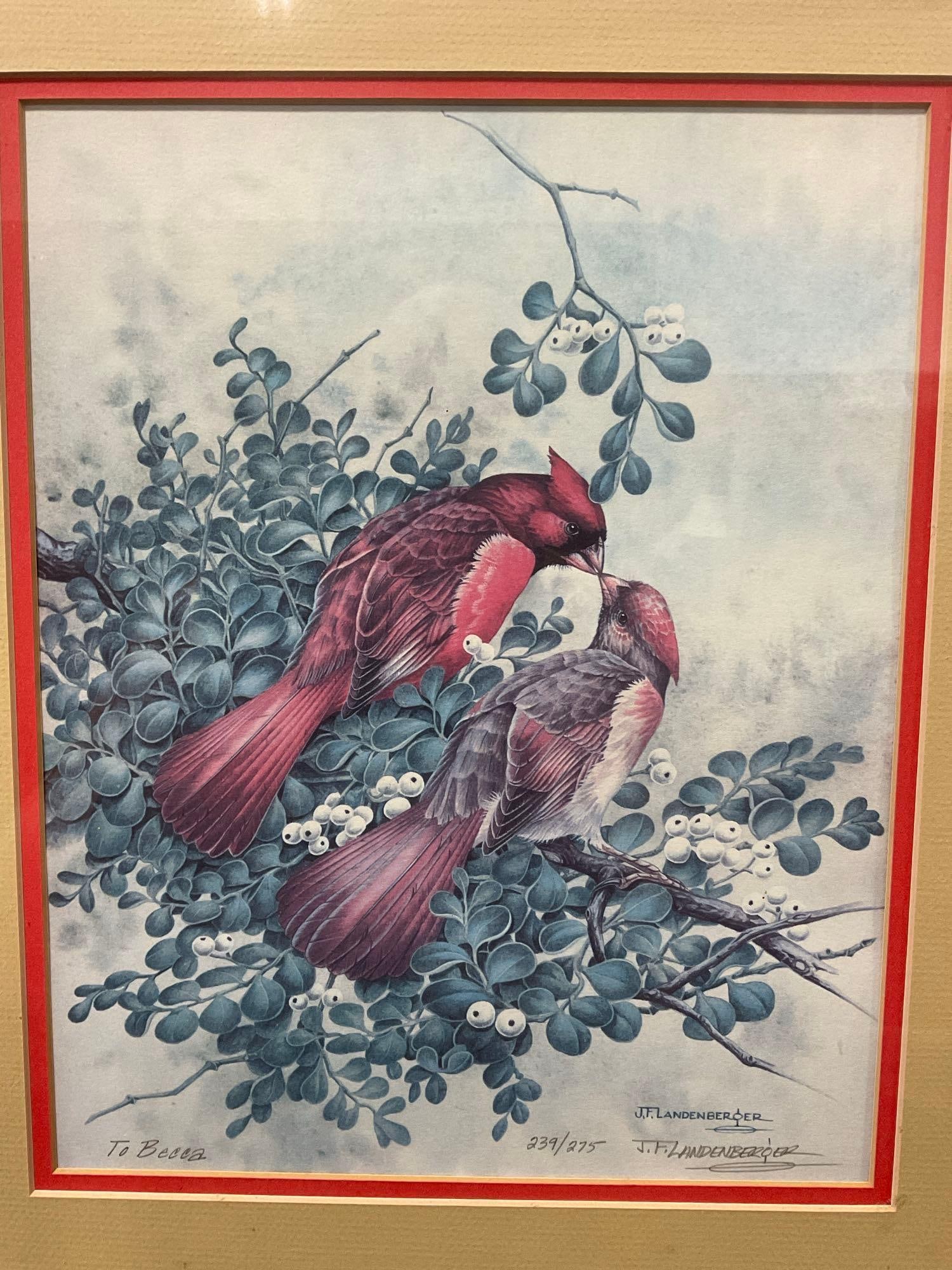 Framed Signed & #d 239/275 Litho by J.F.Landenberger, 26h x 18w x 3d inches - 2