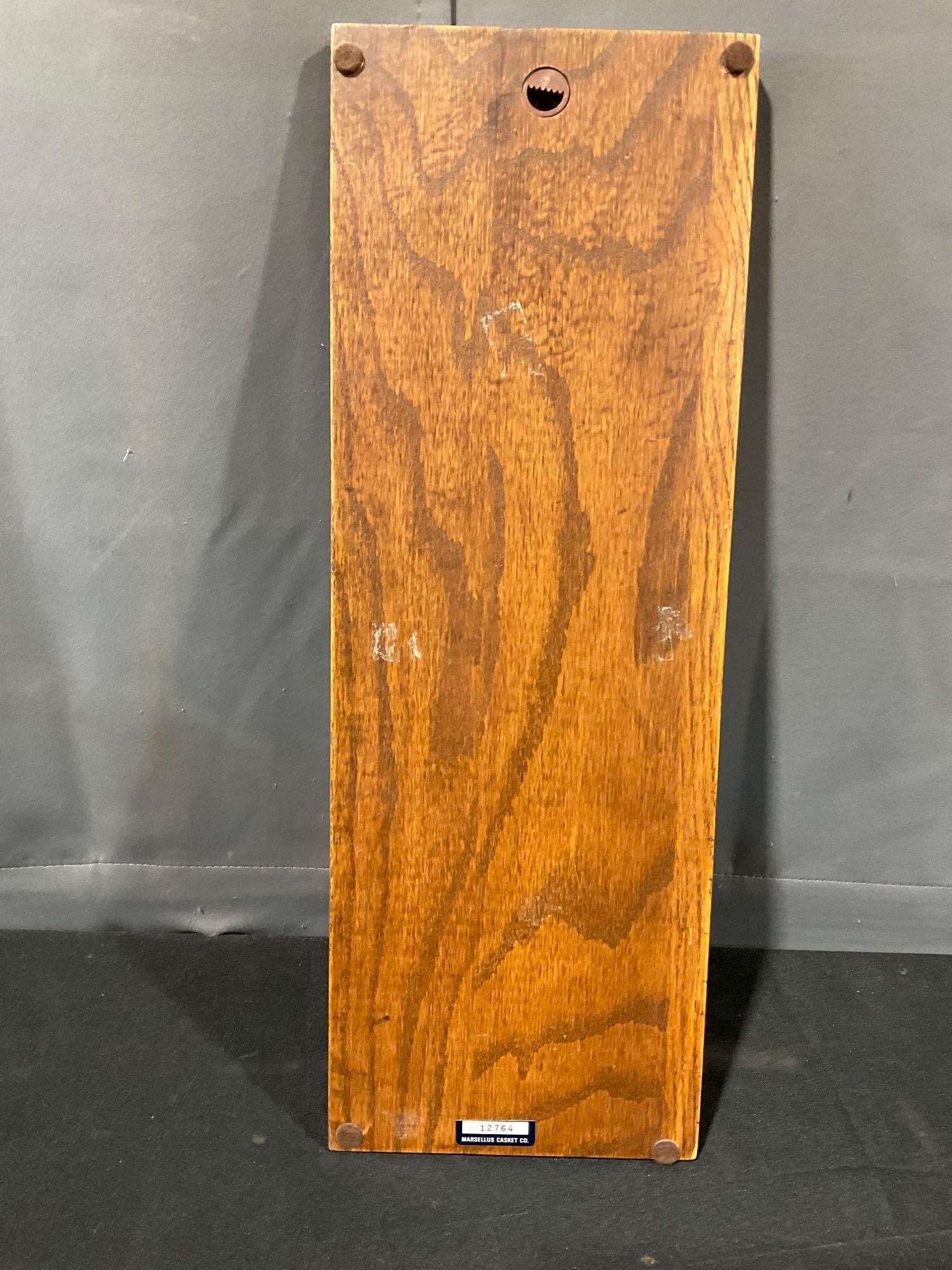 Vintage Oak Mounted Weather Station 21h x 8w x 4d in, Barometer, Thermometer, & Hygrometer - 5