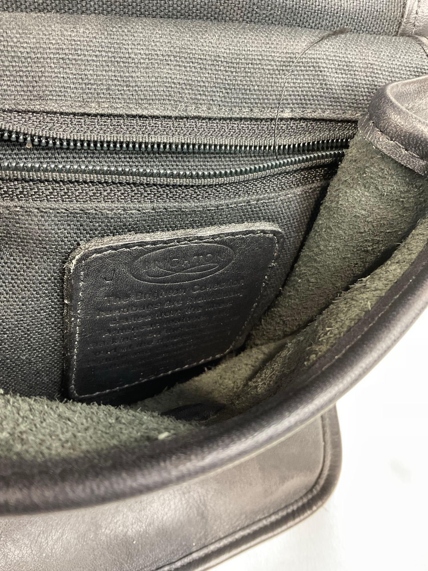 Brighton Black Leather Crossbody Bag, w/Silver tone Hardware, 10h x 8w x 4d inches - 4