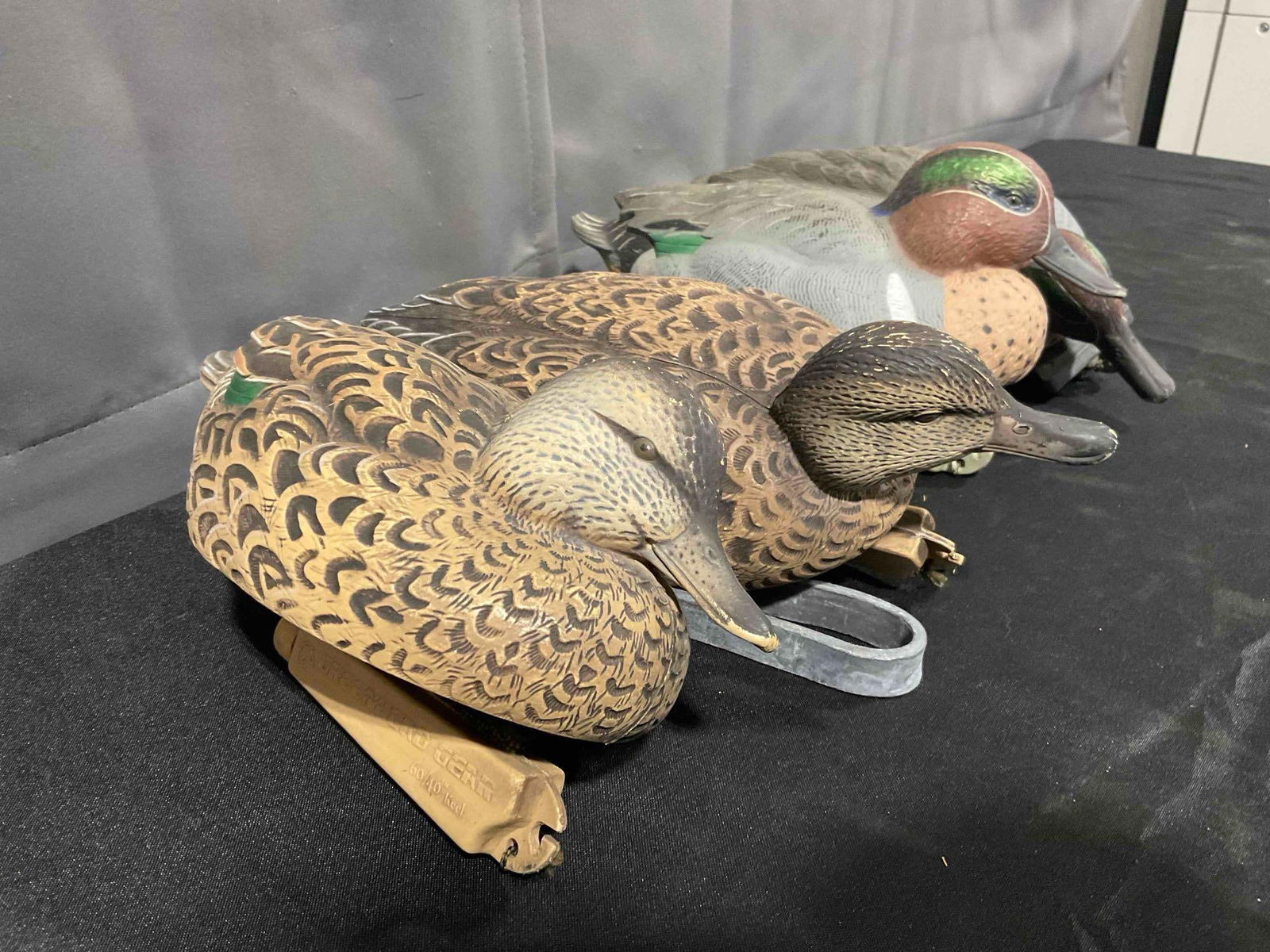 4 pcs Greenhead Gear Green Winged Teal Plastic Duck Decoys, Hens & Drakes. Very Good Cond. - 2