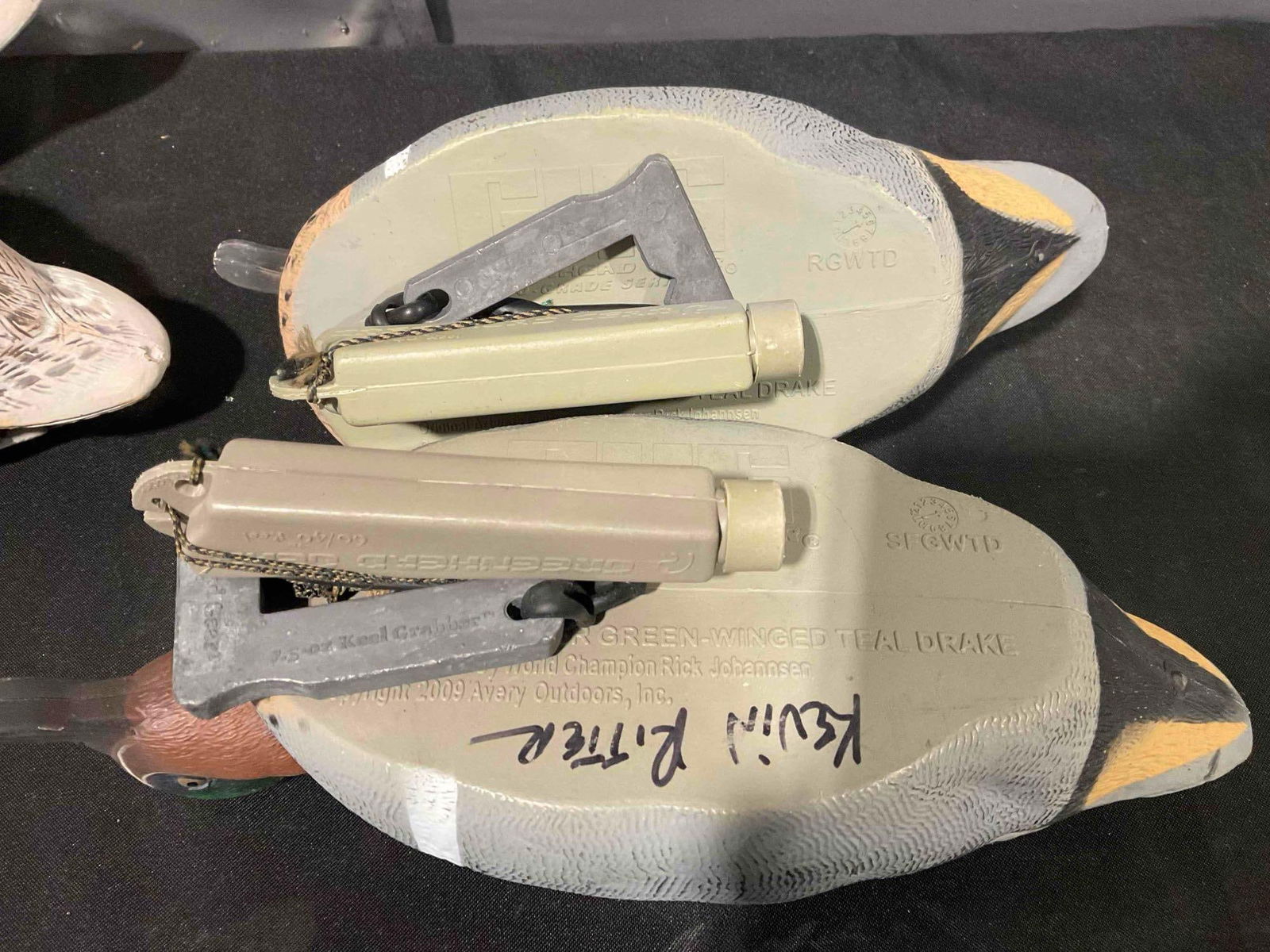 4 pcs Greenhead Gear Green Winged Teal Plastic Duck Decoys, Hens & Drakes. Very Good Cond. - 7