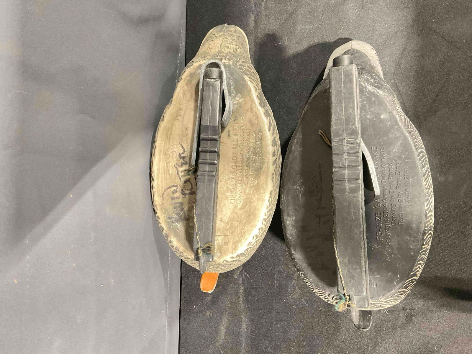 4 pcs Greenhead Gear Life Size Gadwall Plastic Duck Decoys, Hen & Drakes. Very Good Cond. - 5