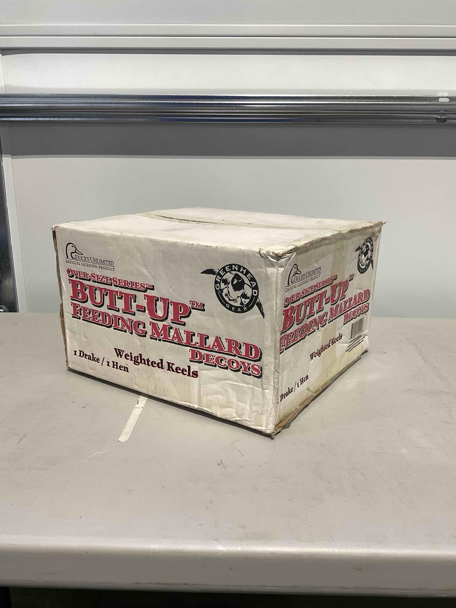 SNIB Greenhead Gear Ducks Unlimited Butt-Up Feeding Mallard Floating Decoys. 1 Drake & 1 Hen - 3