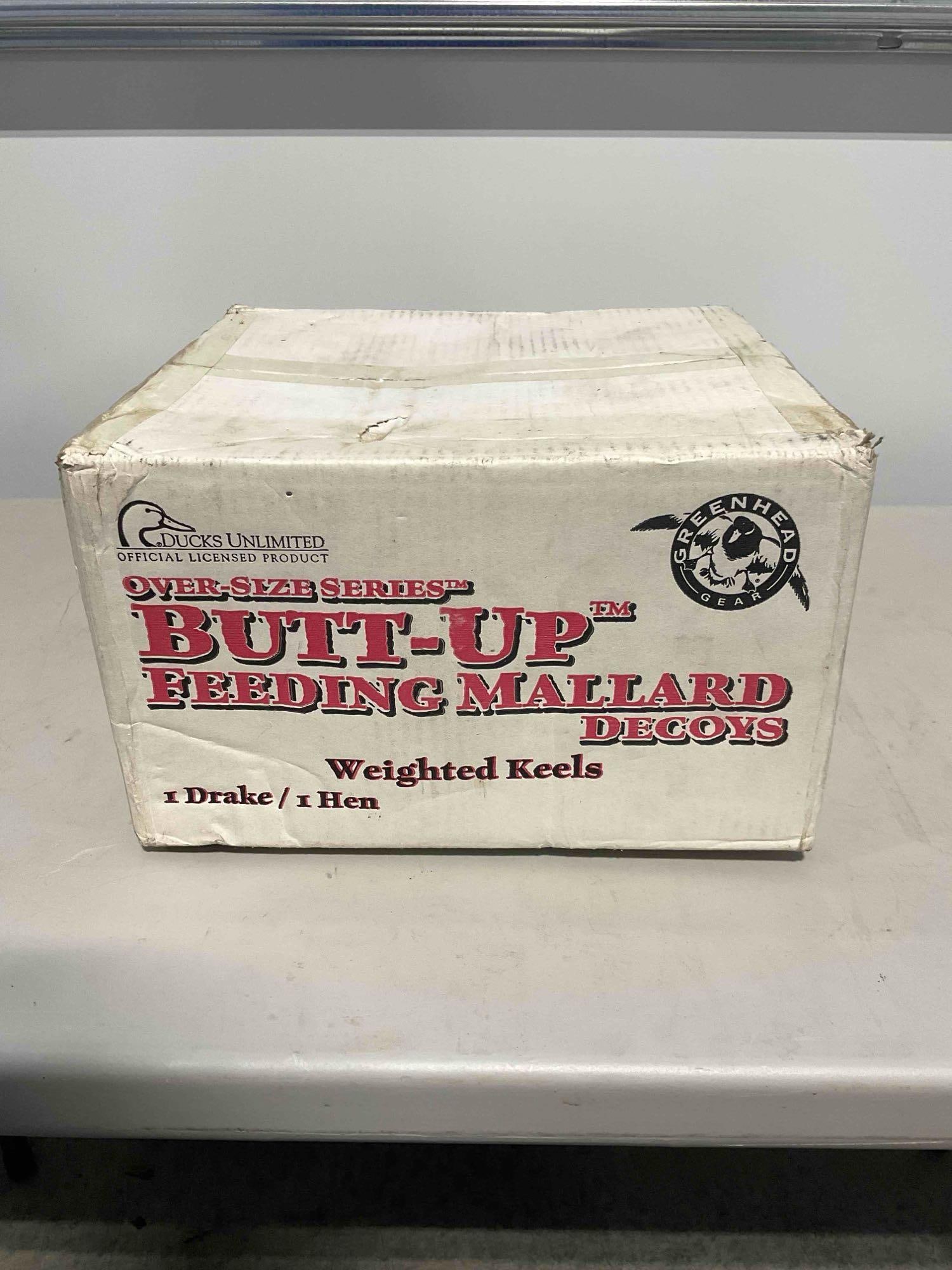 SNIB Greenhead Gear Ducks Unlimited Butt-Up Feeding Mallard Floating Decoys. 1 Drake & 1 Hen - 2