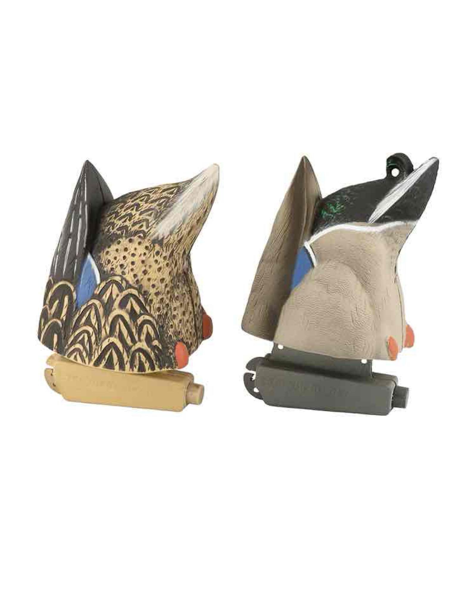 SNIB Greenhead Gear Ducks Unlimited Butt-Up Feeding Mallard Floating Decoys. 1 Drake & 1 Hen: The still sealed box is approximately 13" x 14" x 9". Items are Sealed New In Box, and the boxes themselves are in fair condition. V-5600