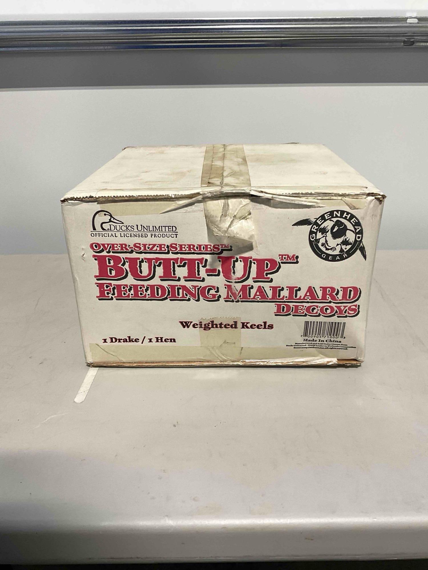 SNIB Greenhead Gear Ducks Unlimited Butt-Up Feeding Mallard Floating Decoys. 1 Drake & 1 Hen - 3