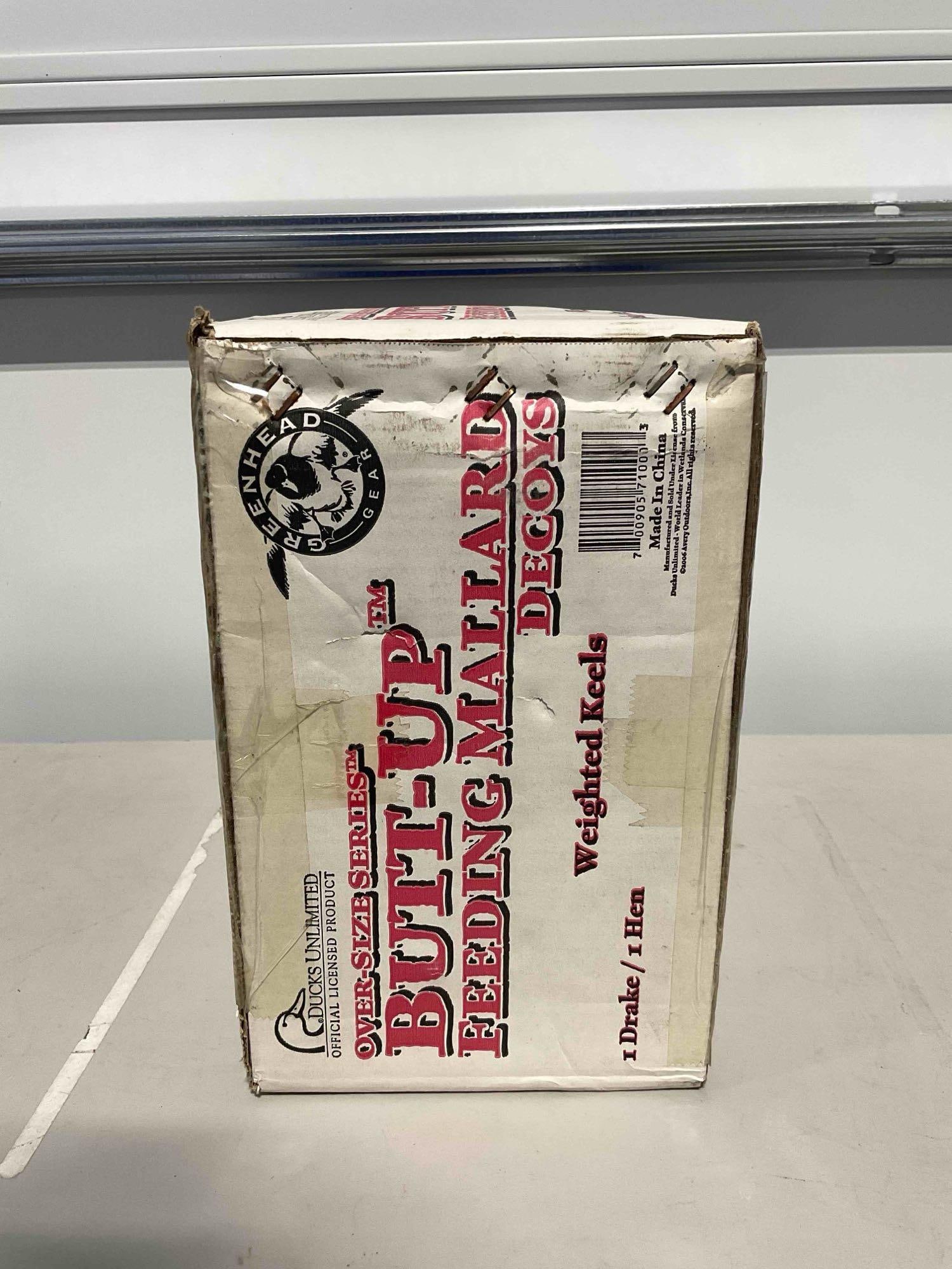 SNIB Greenhead Gear Ducks Unlimited Butt-Up Feeding Mallard Floating Decoys. 1 Drake & 1 Hen - 6