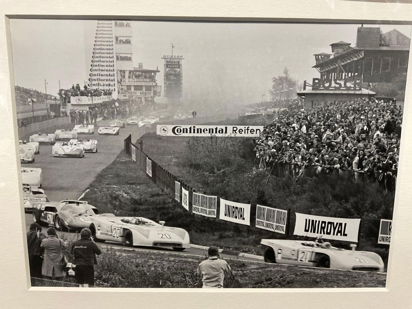 Vintage 1970 Racing Photo Nurburgring 1000KM by Geoff Goddard, 12h x 15w inches - 2
