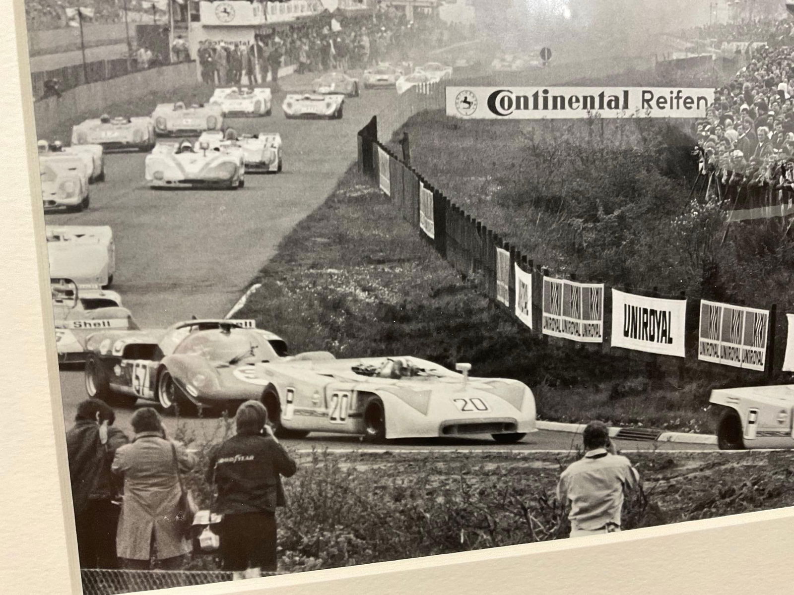 Vintage 1970 Racing Photo Nurburgring 1000KM by Geoff Goddard, 12h x 15w inches - 4