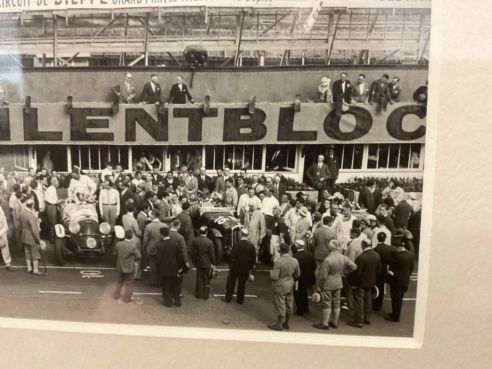 Framed Vintage Racing Photo Tim Birkin Alfa Romeo Winner Le Mans 1931, 14h x 17w x 3d inches - 4