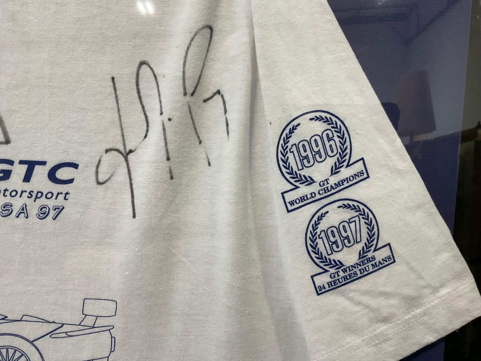 Framed GTC Motorsport USA 1997 Tee Shirt Signed by Drivers, 42h x 29w inches - 4