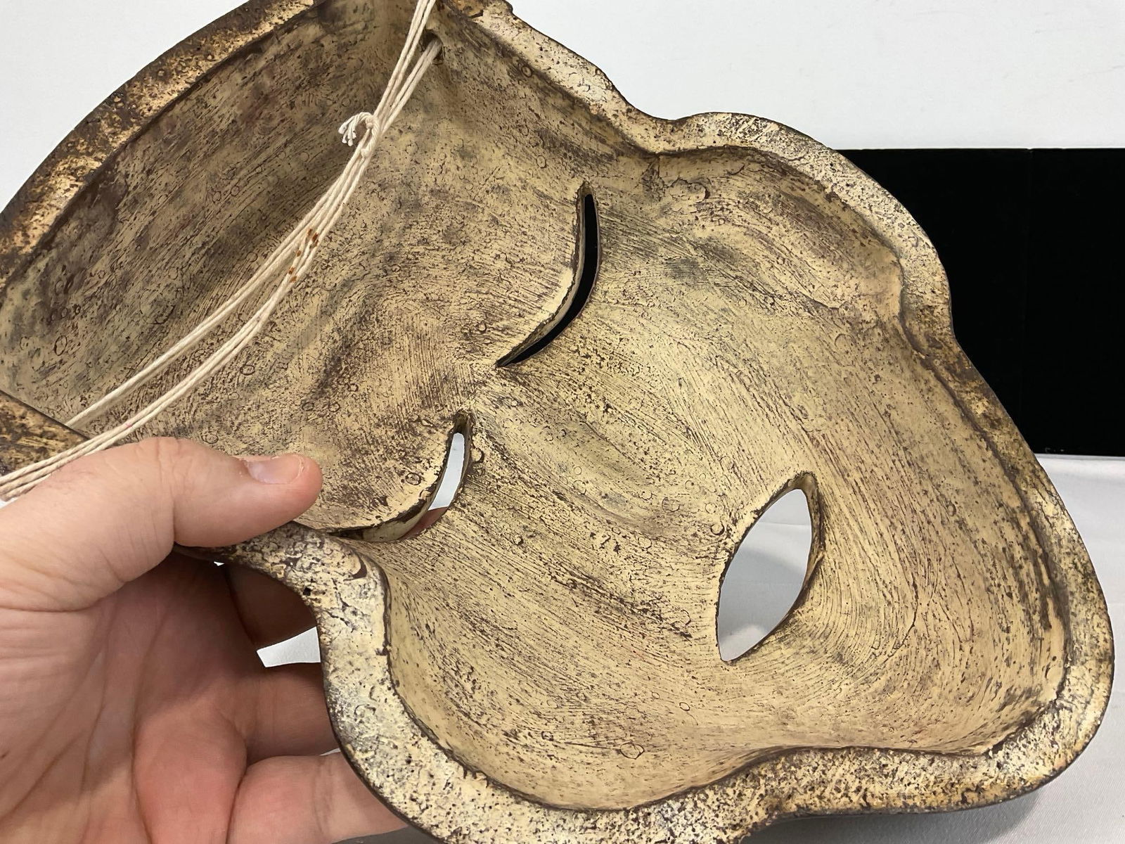 Three Pottery Masks, Mayan style, Red, Green & Yellow Glazed, 14h x 16w x 11d inches - 8