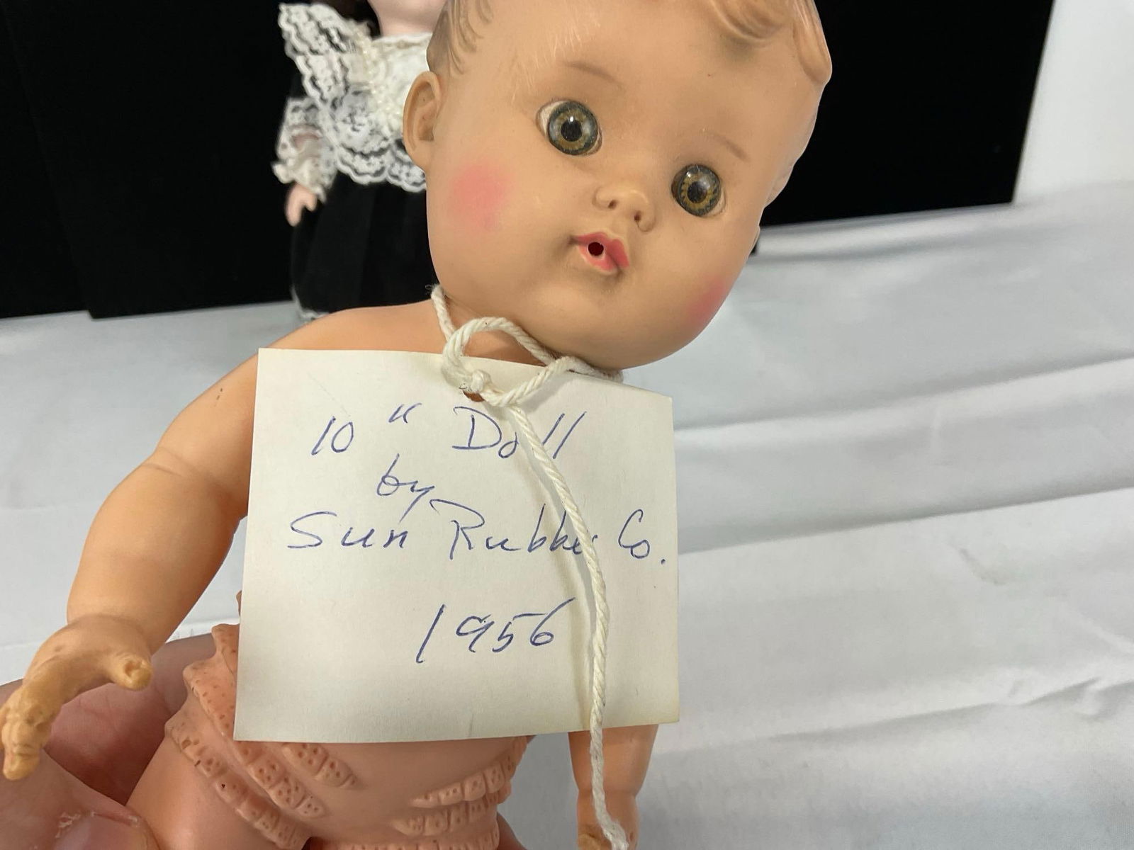 1956 10 inch Doll by Sun Rubber Co, Vogue 1984 w/tag & Vogue Ginny, w/ 2 stands - 6
