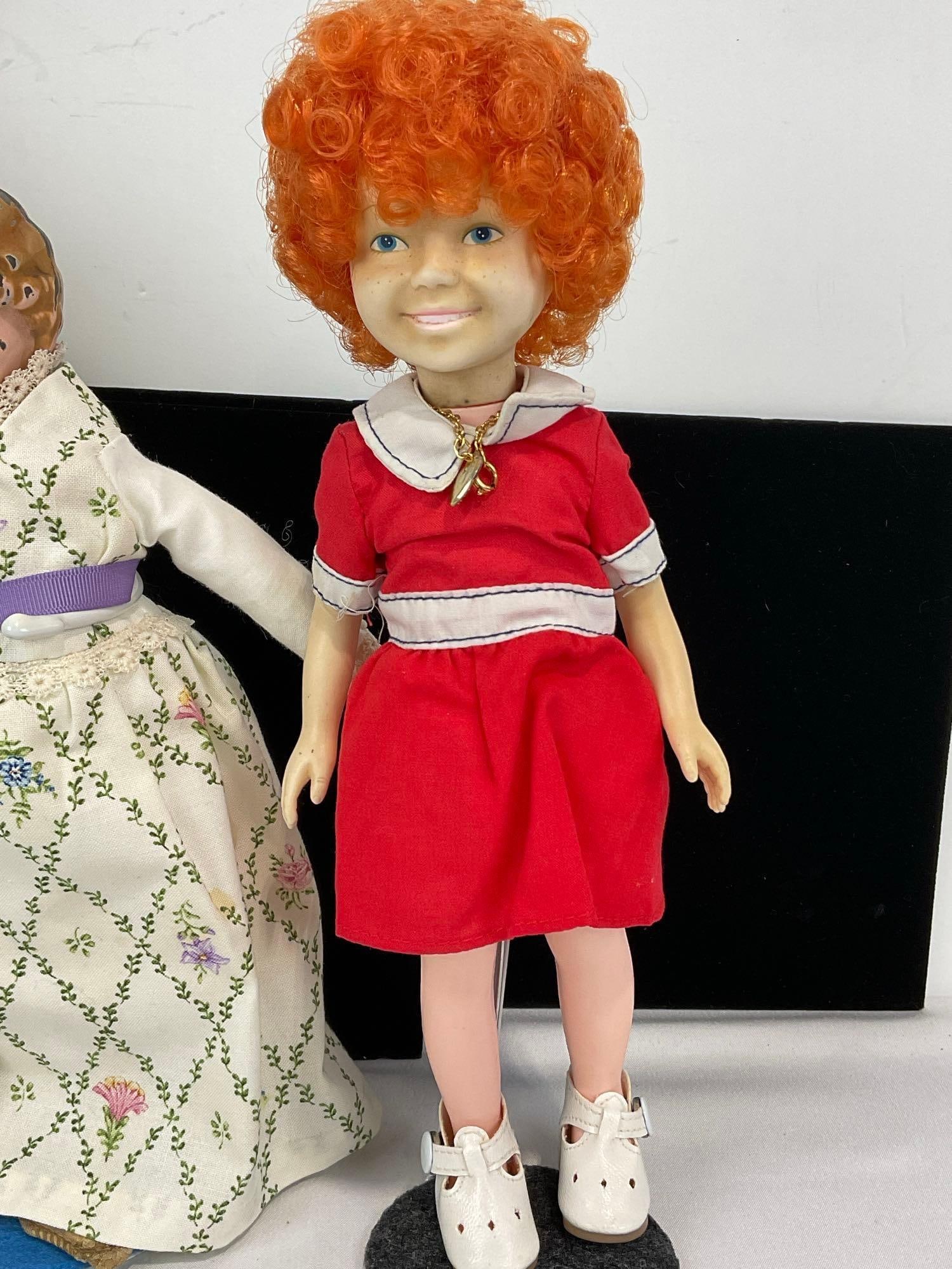 Antique German Metal Head Doll, Knickerbocker Toy Co Annie & Unmarked Doll - 2