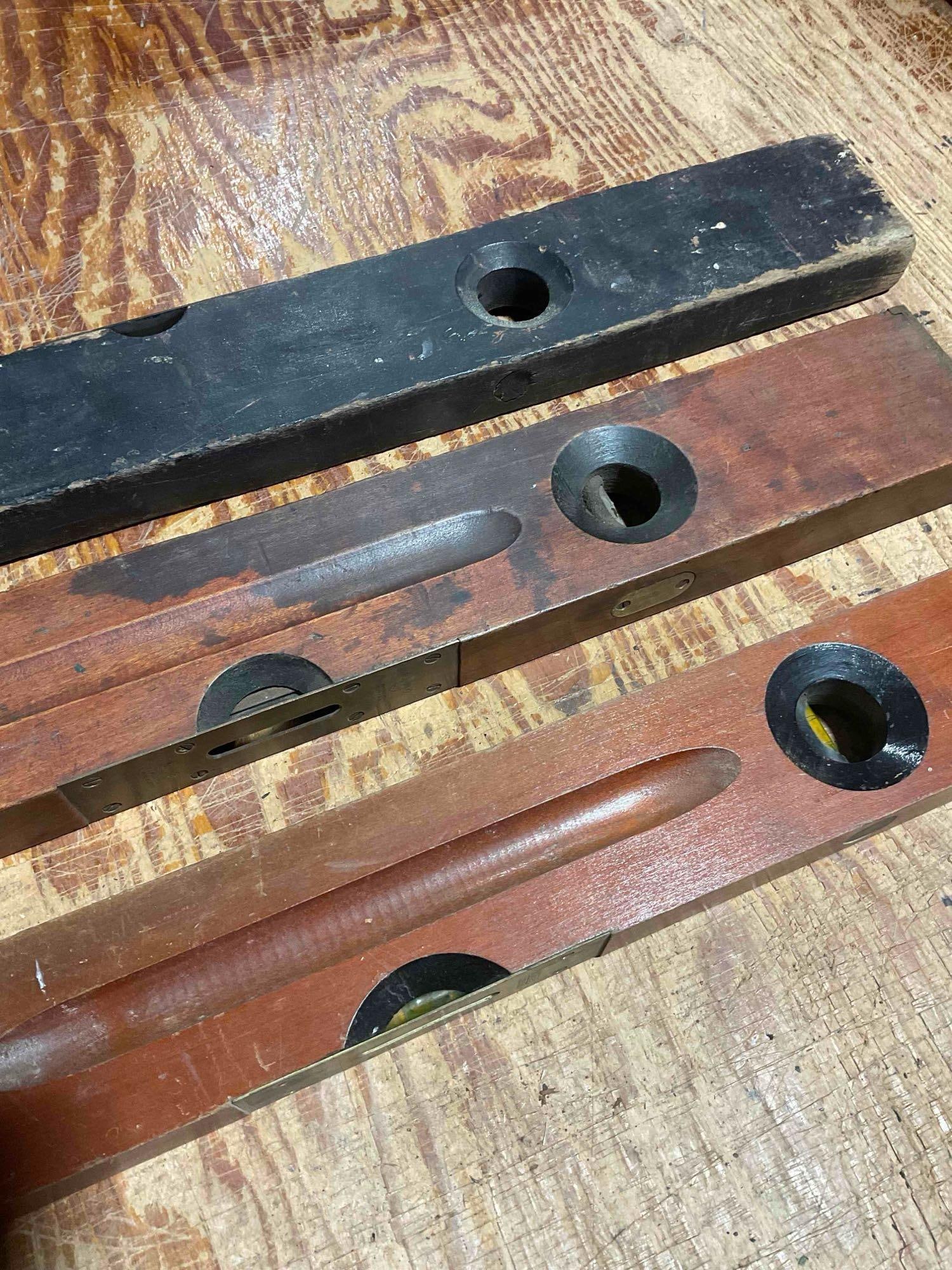 A collection of 3x Vintage Bubble Levels 2x Stanley Brand and 1x Keystone Tool Brand - 3