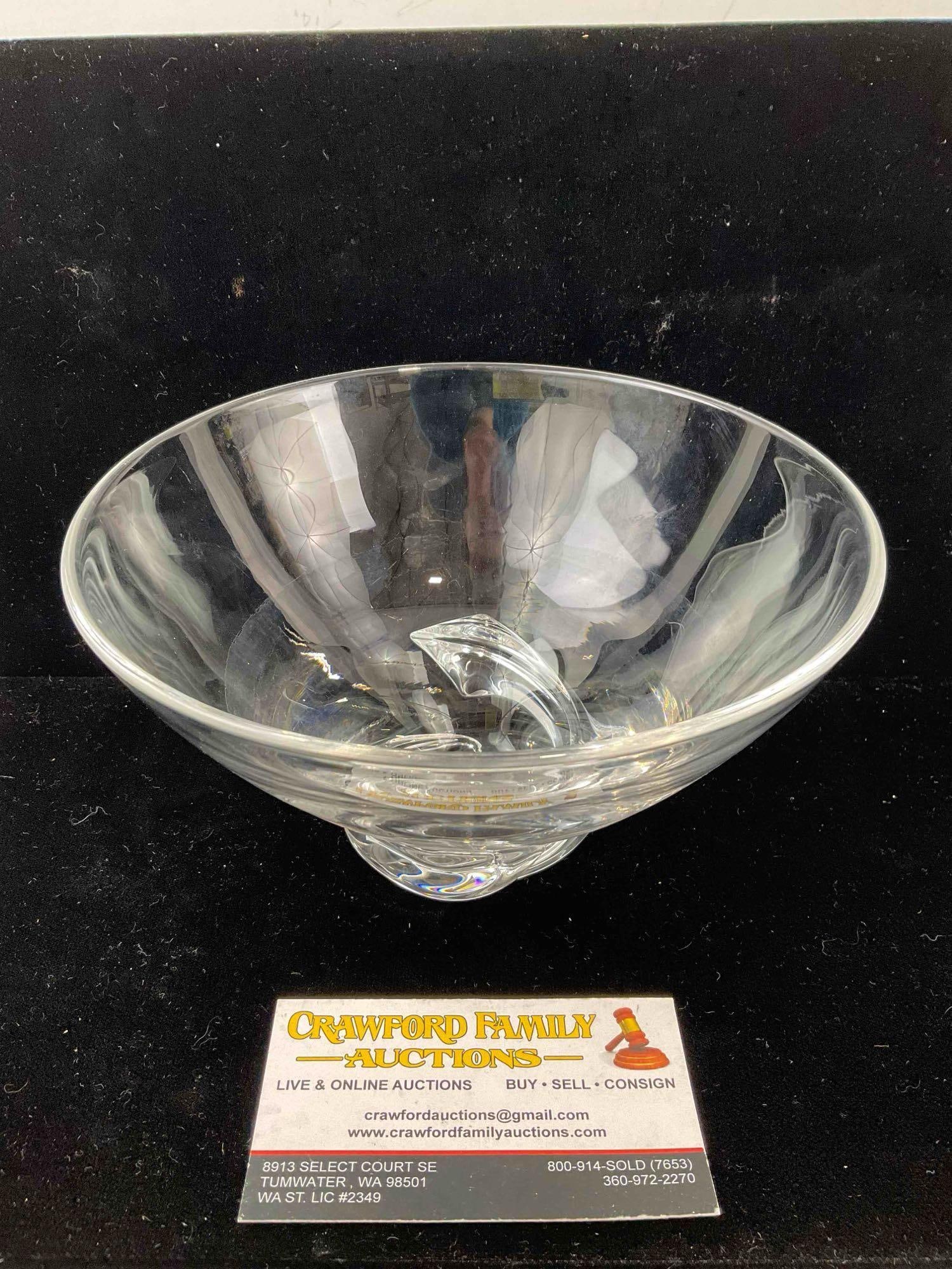 Vintage Lovely Steuben Crystal Spiral Glass Bowl. Very Good Condition. See pics. - 4