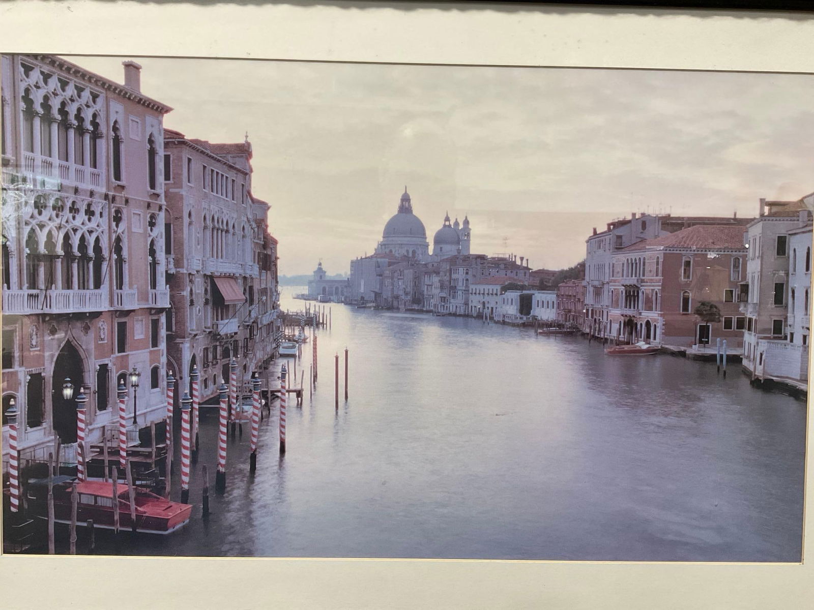Framed Photo Print of the Grand Canal, Venice, w/Santa Maria della Salute Church in background 28... - 2