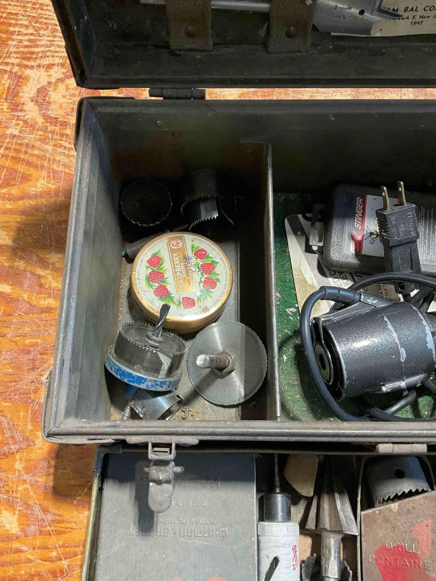 Collection of Drill Tools Including Bruning Brand Rotary Etching Tool and Accessories - 4