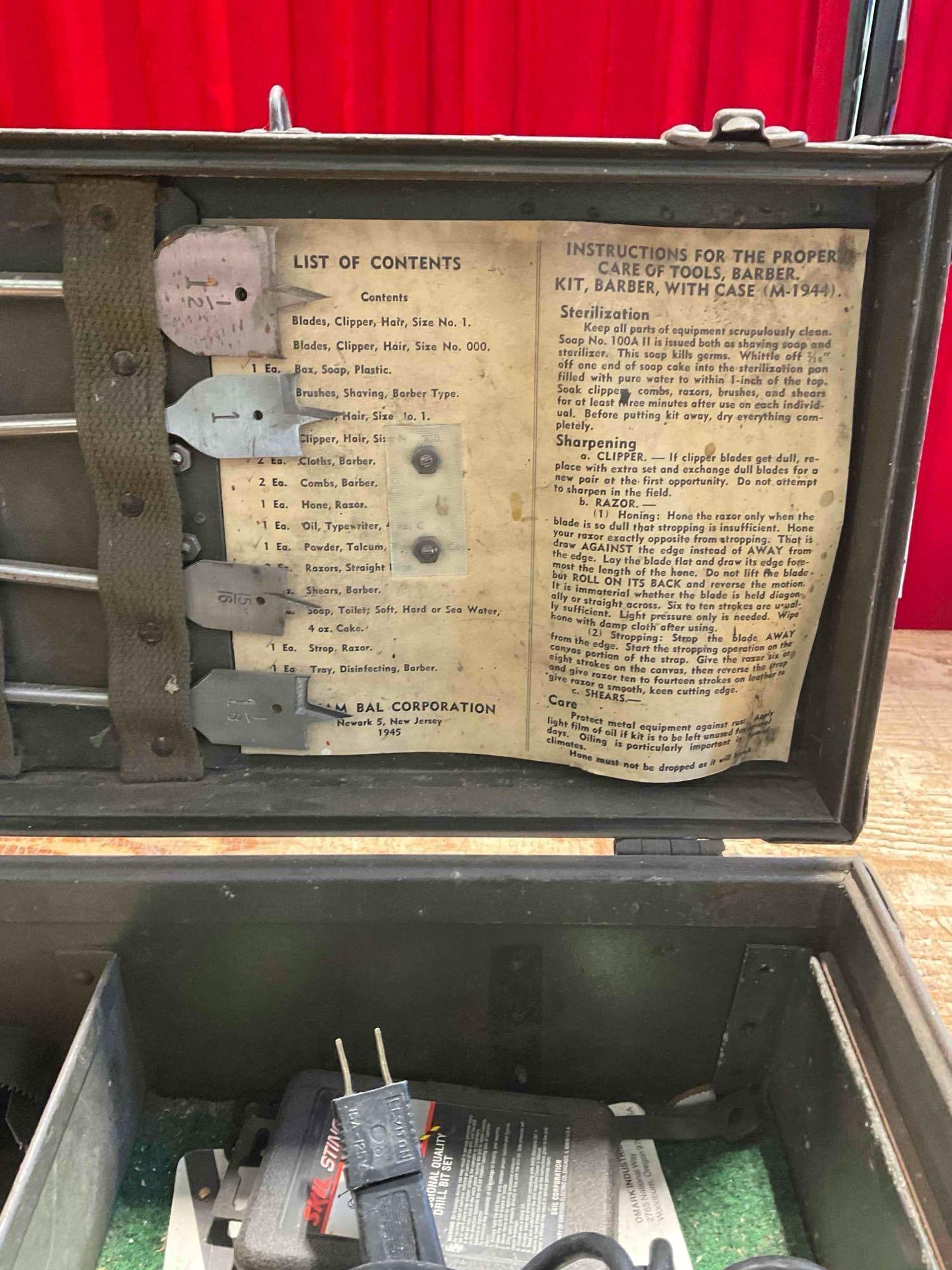 Collection of Drill Tools Including Bruning Brand Rotary Etching Tool and Accessories - 5