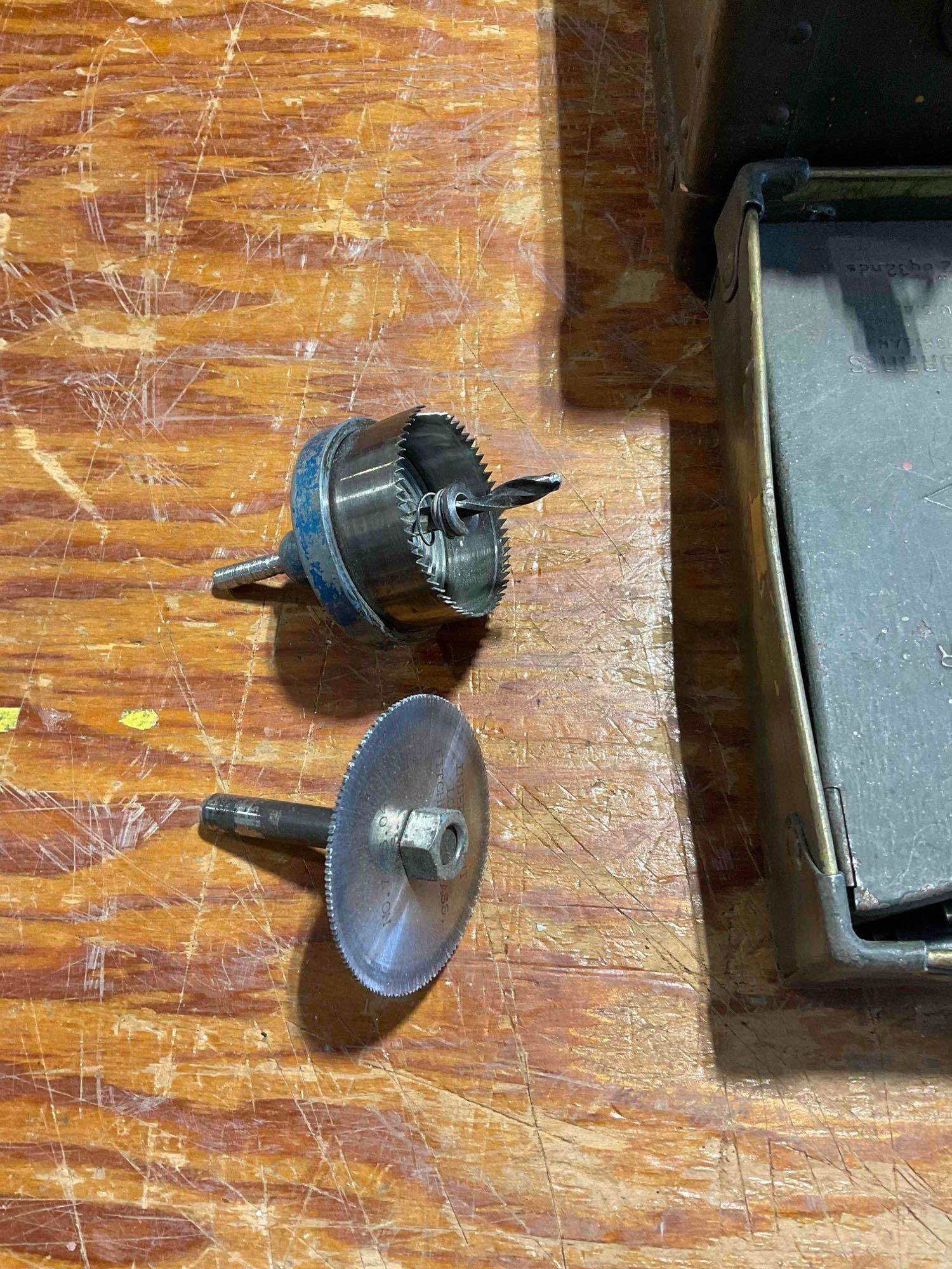 Collection of Drill Tools Including Bruning Brand Rotary Etching Tool and Accessories - 6