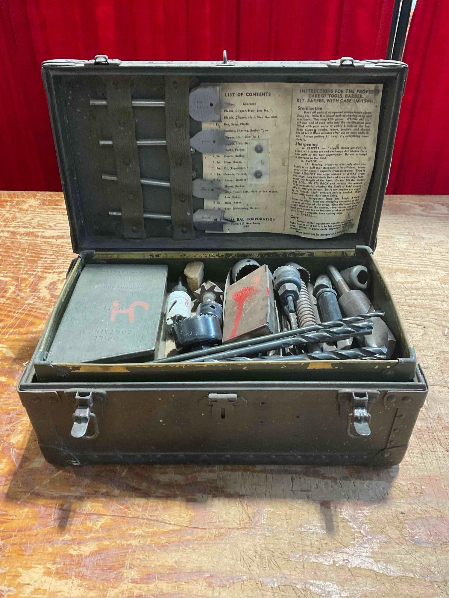 Collection of Drill Tools Including Bruning Brand Rotary Etching Tool and Accessories - 8