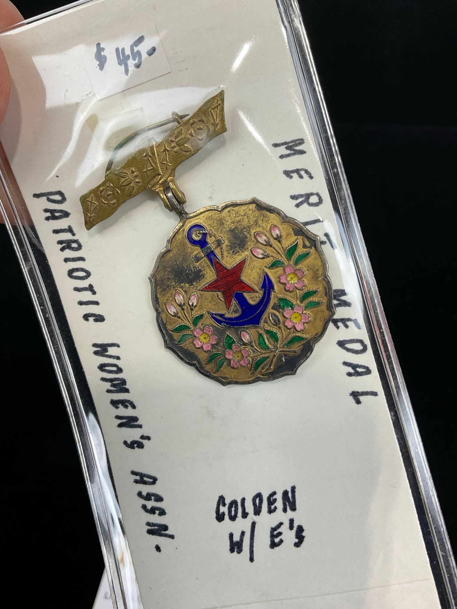 Pair of Japan Medals, Merit Medal Patriotic Womens Association & WW2 Military Sports Medal - 2