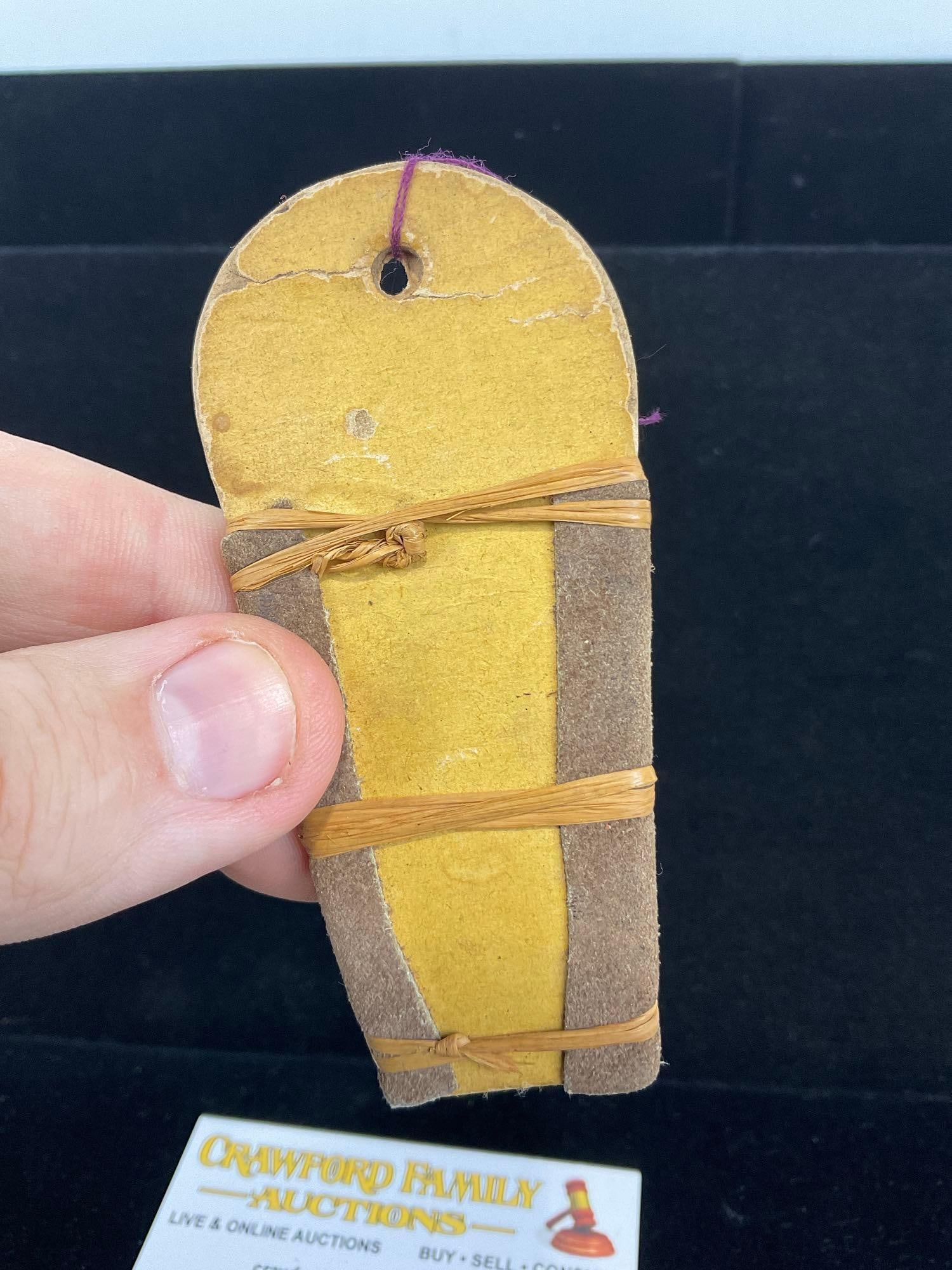 Early 20th Century Native American Papoose Paper doll, 5h x 3w x 3d inches - 3