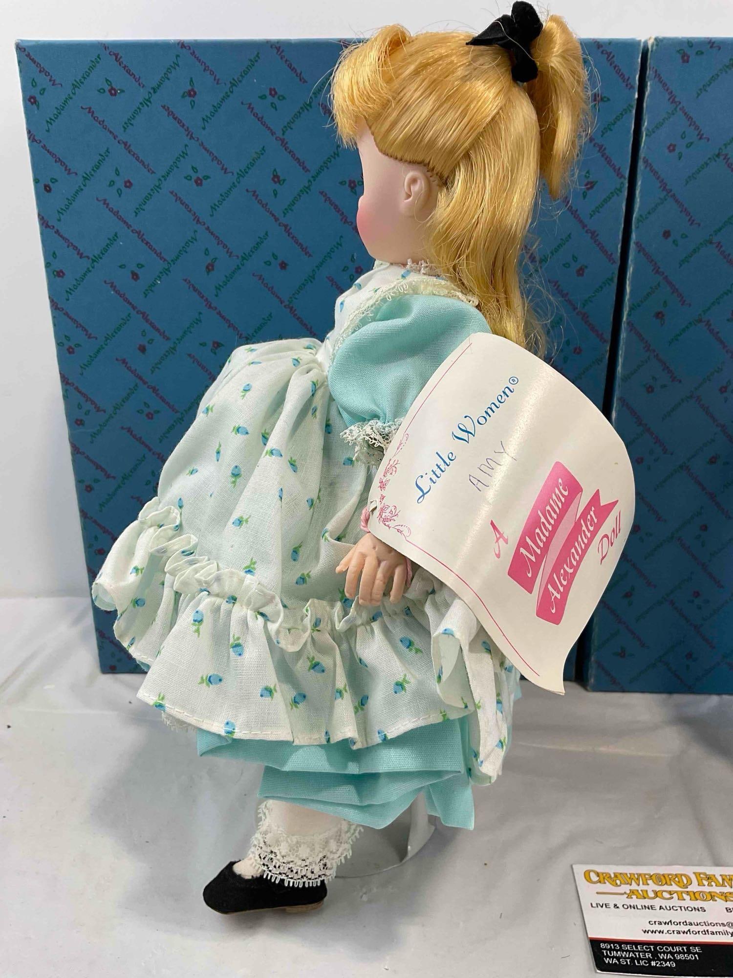 2 pcs Vintage Madame Alexander Porcelain Dolls w/ Original Boxes! Laurie 1326 & Amy 1320. - 4