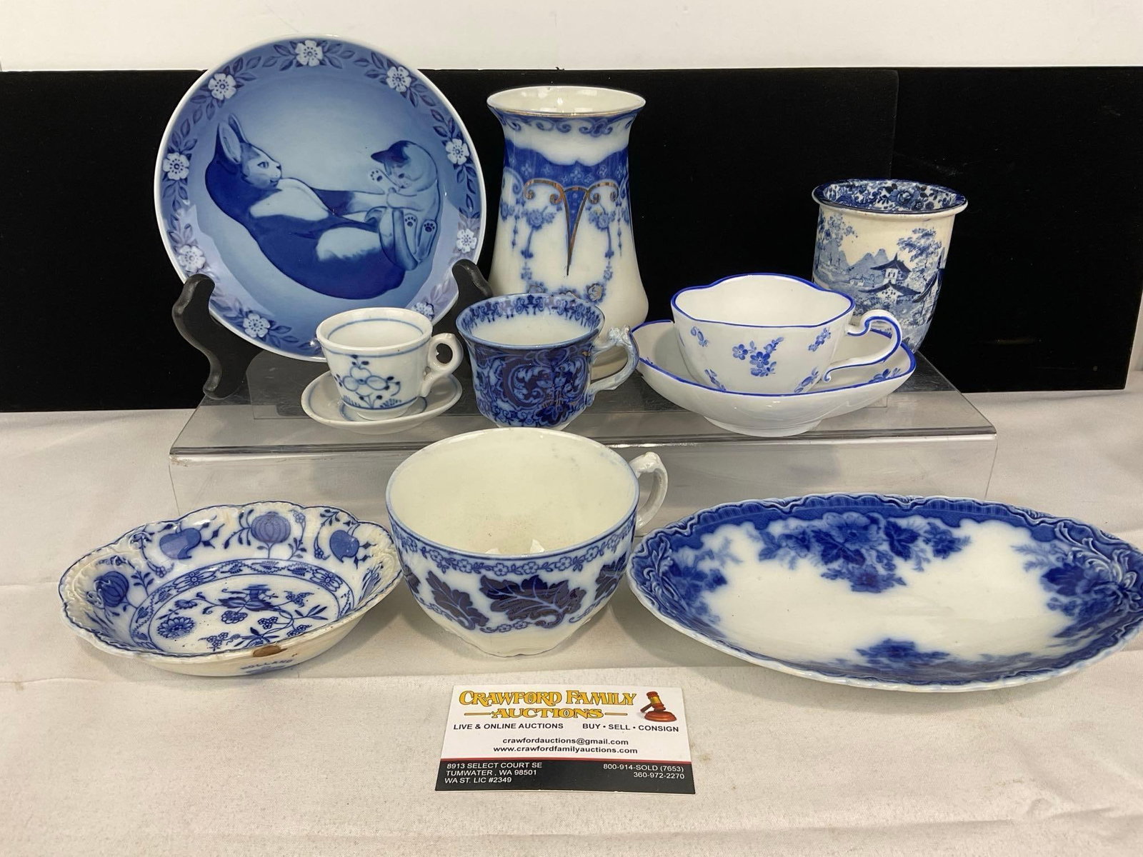 Asst Transferware China, by Minton, Meissen, Johnson Bros, Wood & Son, Myott & Son, Royal Copenha... (1 of 10)