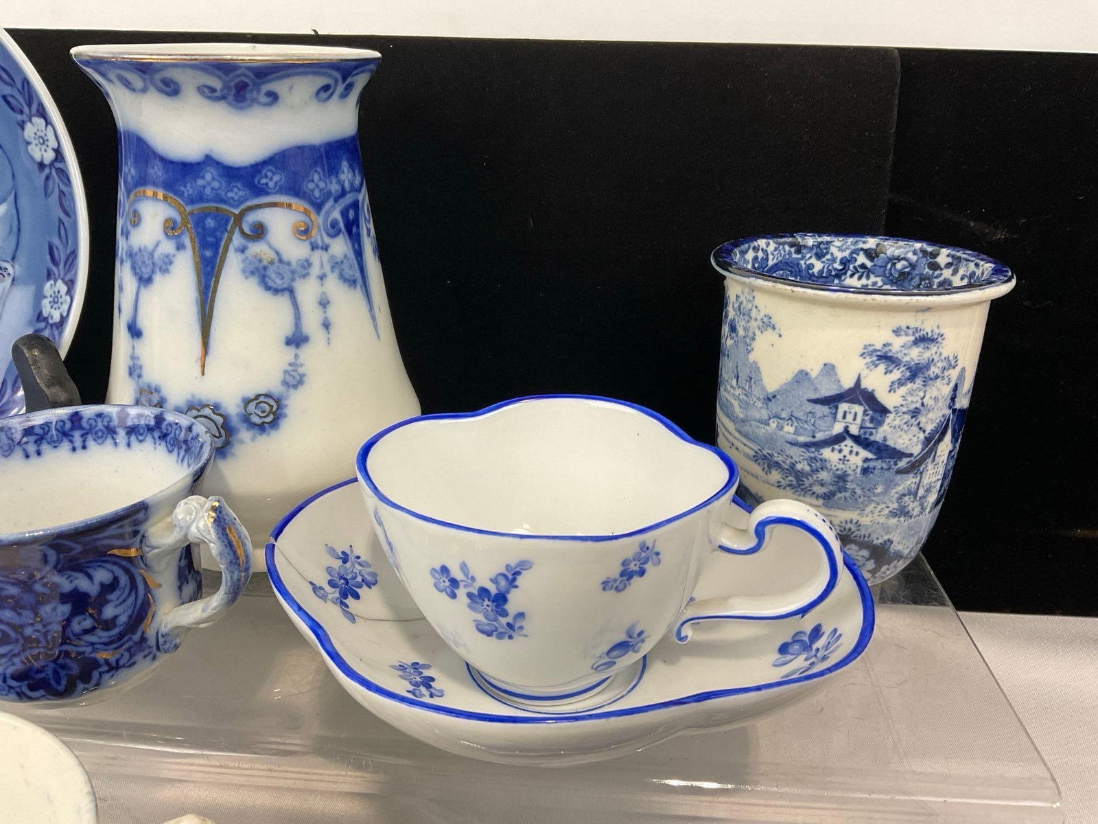 Asst Transferware China, by Minton, Meissen, Johnson Bros, Wood & Son, Myott & Son, Royal Copenha... - 3