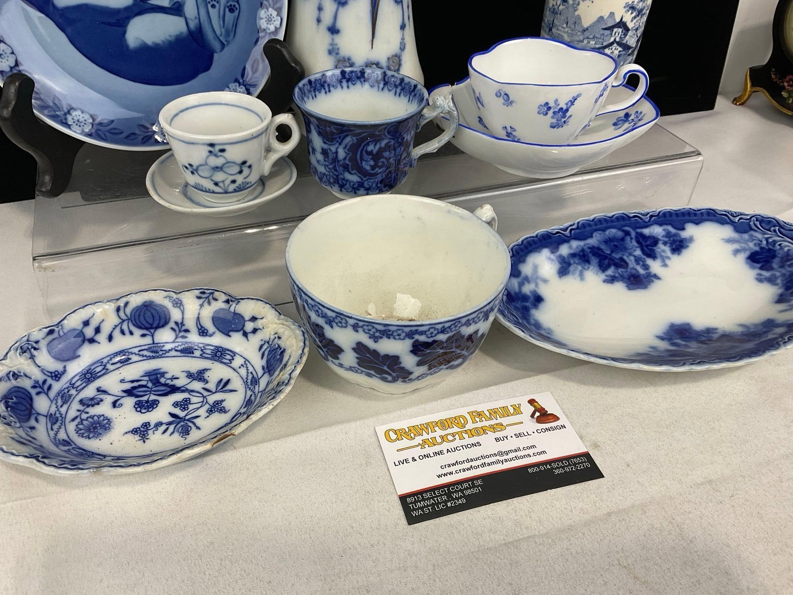 Asst Transferware China, by Minton, Meissen, Johnson Bros, Wood & Son, Myott & Son, Royal Copenha... - 4