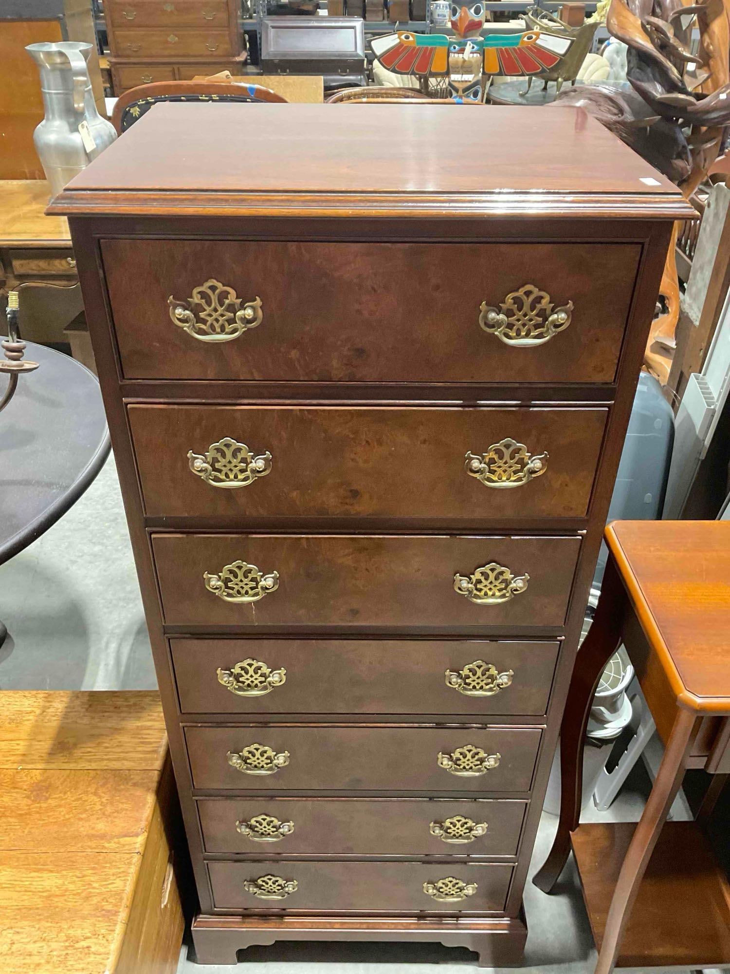 American Masterpiece Collection by Hickory Mahogany 7-Drawer Lingerie Cabinet. Excellent Cond. (1 of 8)