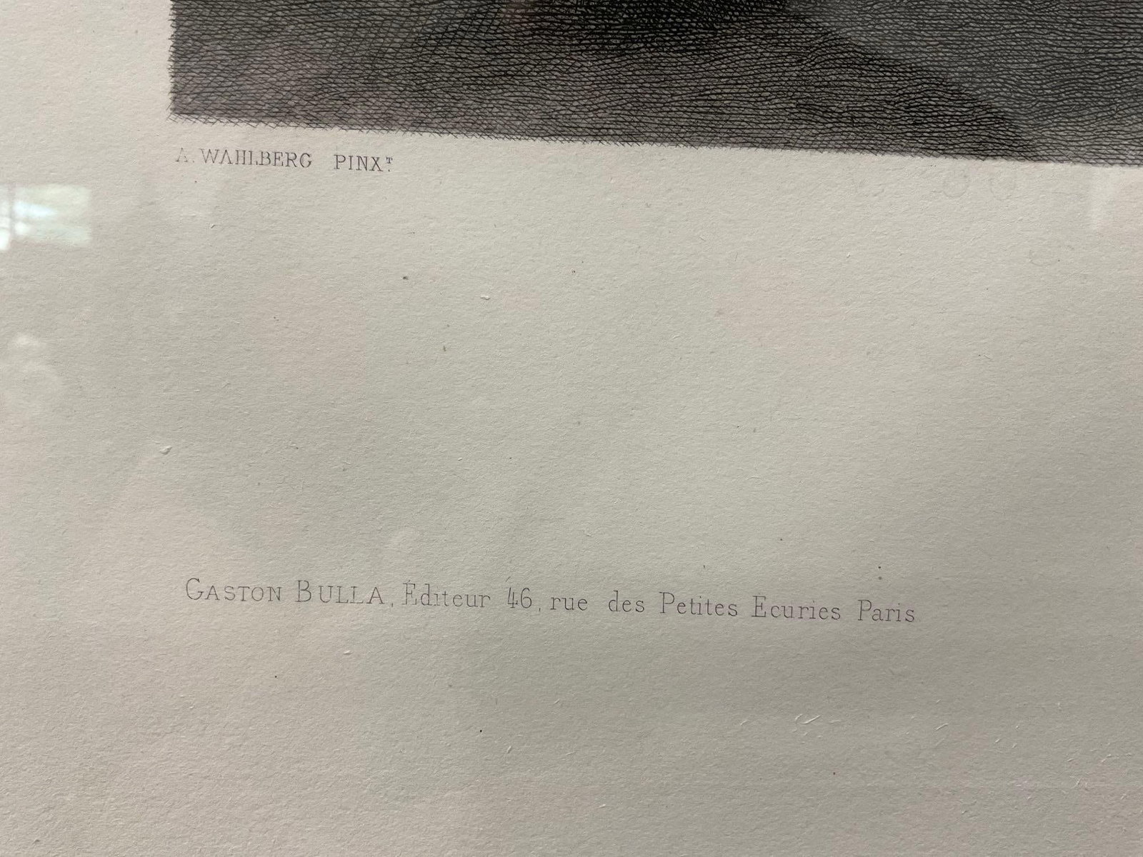 Lovely Framed B&W Print titled Le Calme du Soir Suede, 27h x 36w x 3d inches, Shoreline Path - 3