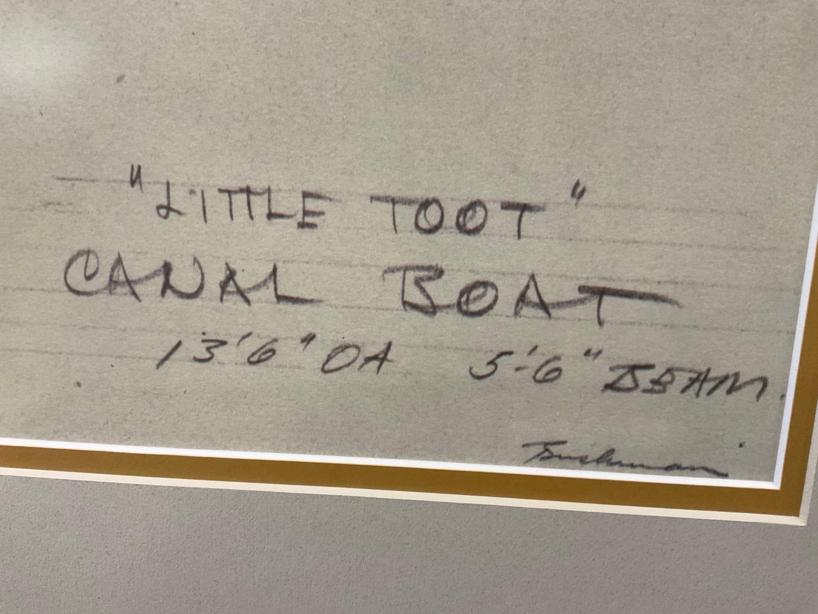 Framed Signed & #d 143/300 Disney Gallery Litho titled Little Toot Canal Boat by Bruce Bushman w/... - 3