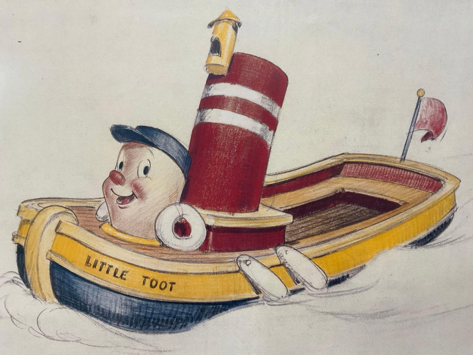 Framed Signed & #d 143/300 Disney Gallery Litho titled Little Toot Canal Boat by Bruce Bushman w/... - 4