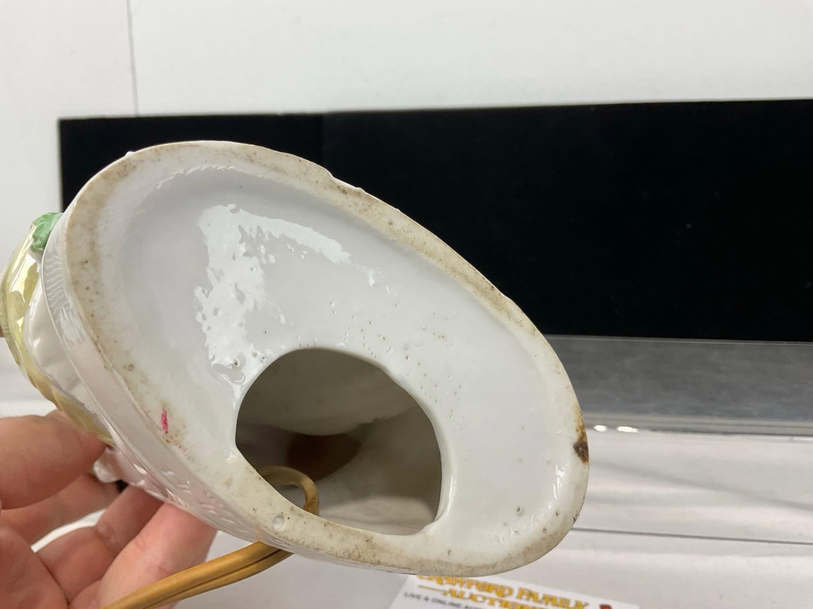 Dresden German Lamp, tested & working, #17441, 11h x 6w x 4d inches, no shade - 5