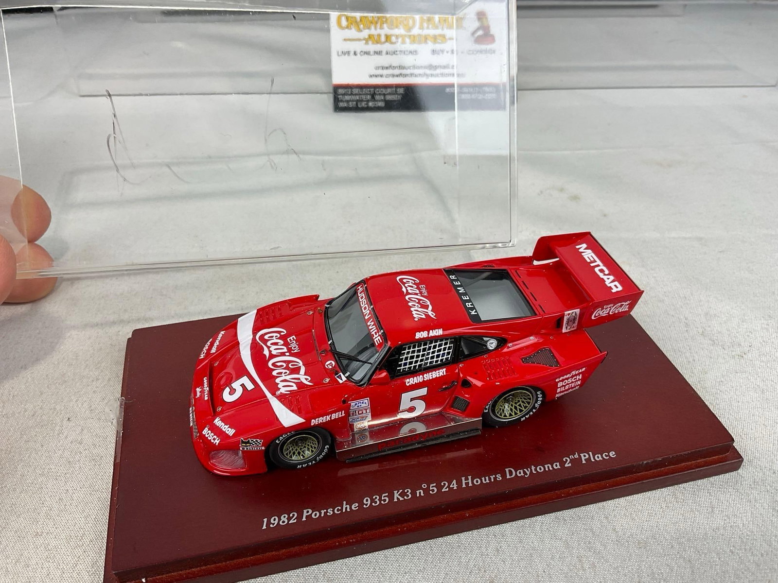 2 Signed 1/43 Scale Diecast Cars, Minichamps Porsche 936 1976 & TrueScale Minis Porsche 935 K3 1982 - 5