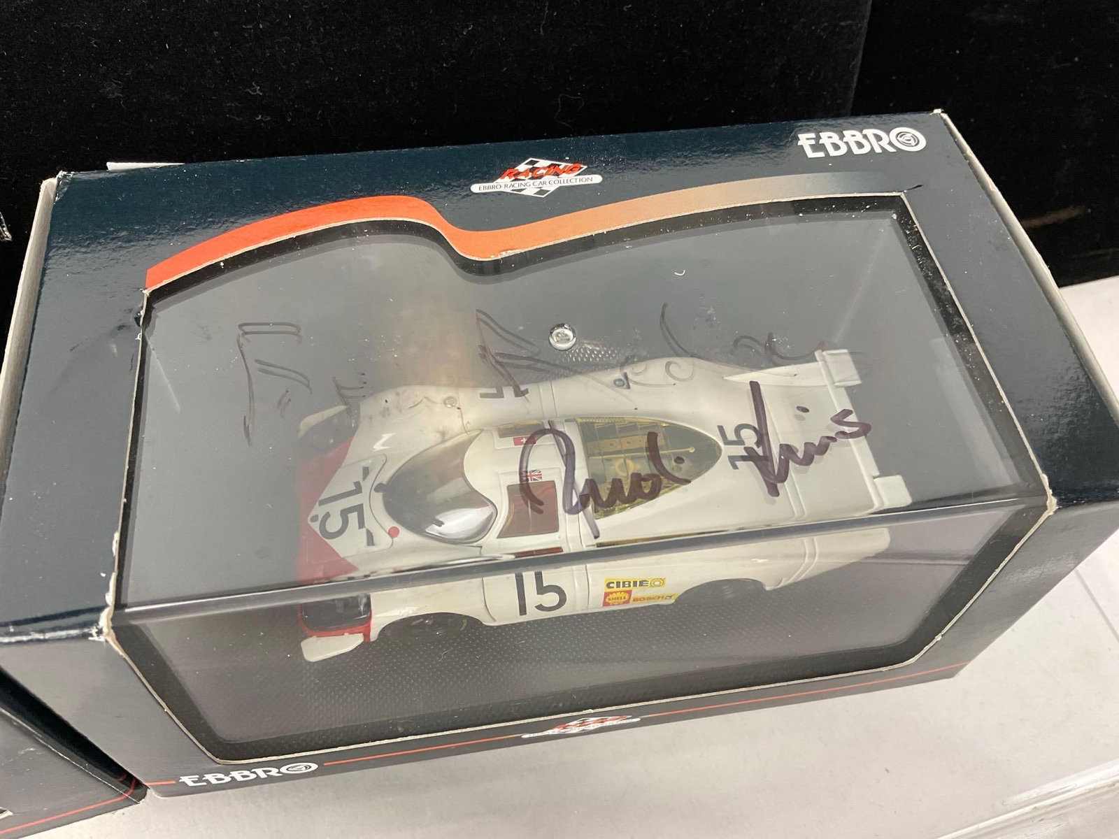 2 Porsche Ebbro 1/43 Scale Diecast Cars, 2004 911 GT3 RSP & 1969 917 Long Tail, signed by 5 drivers - 3