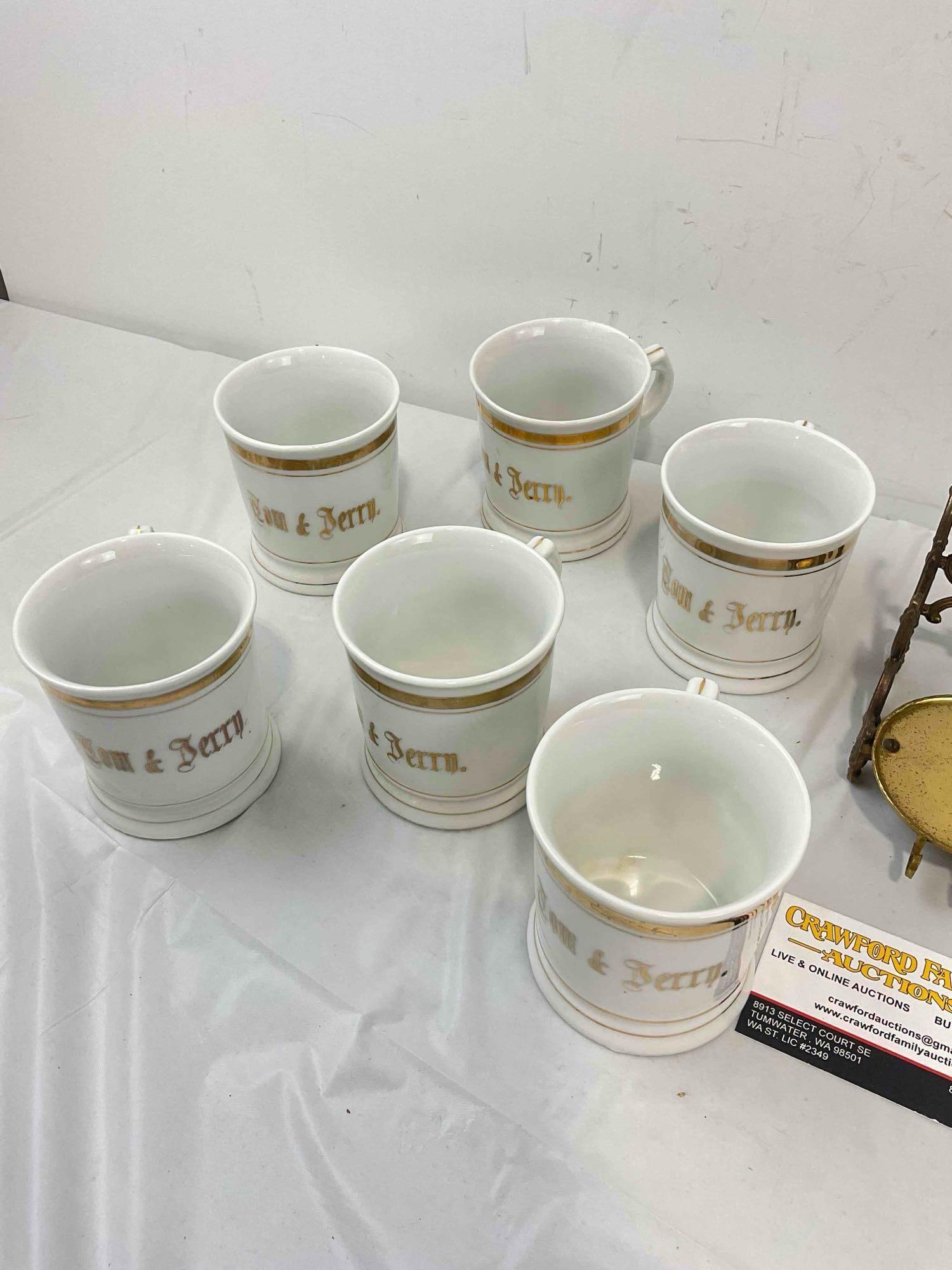 9 pcs Charming Vintage Collection, incl. 6x Ceramic Tom & Jerry Mugs & More! Very Good Cond. - 4