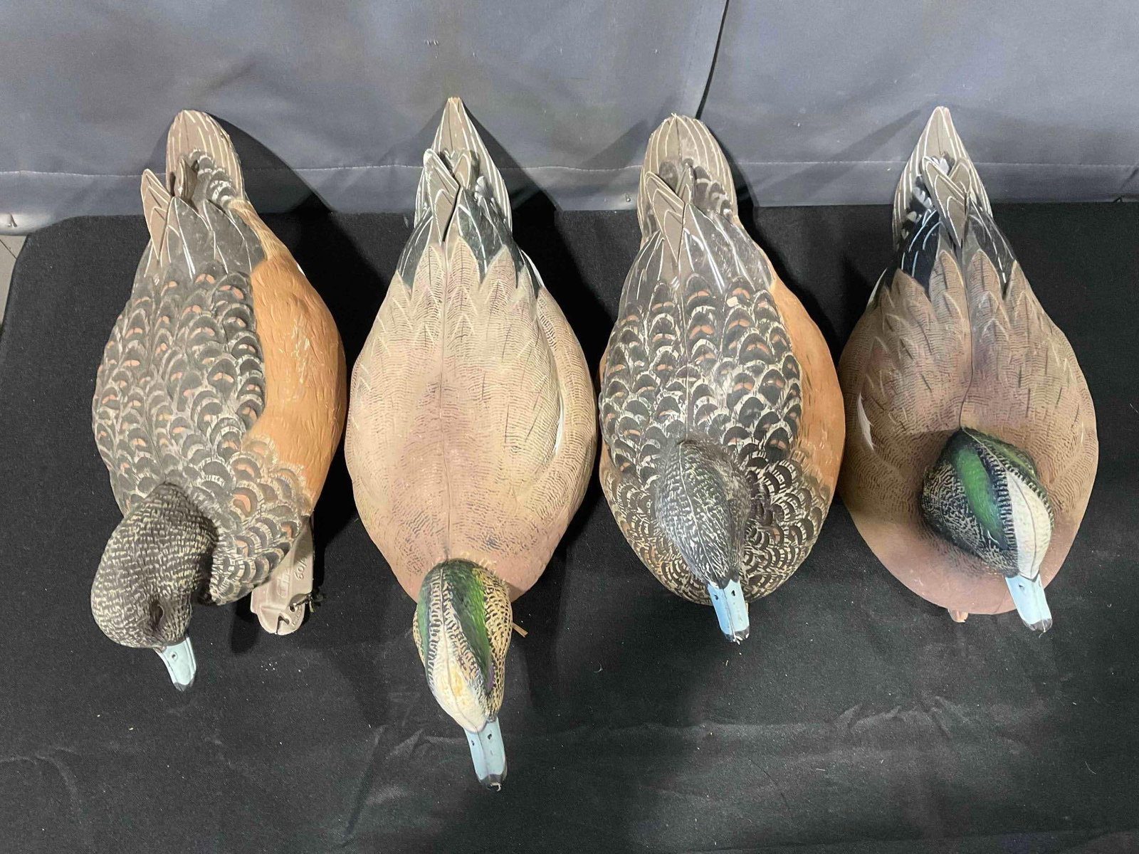 4 pcs Greenhead Gear Plastic Wigeon Duck Decoys, Hens & Drakes. Very Good Condition. - 4