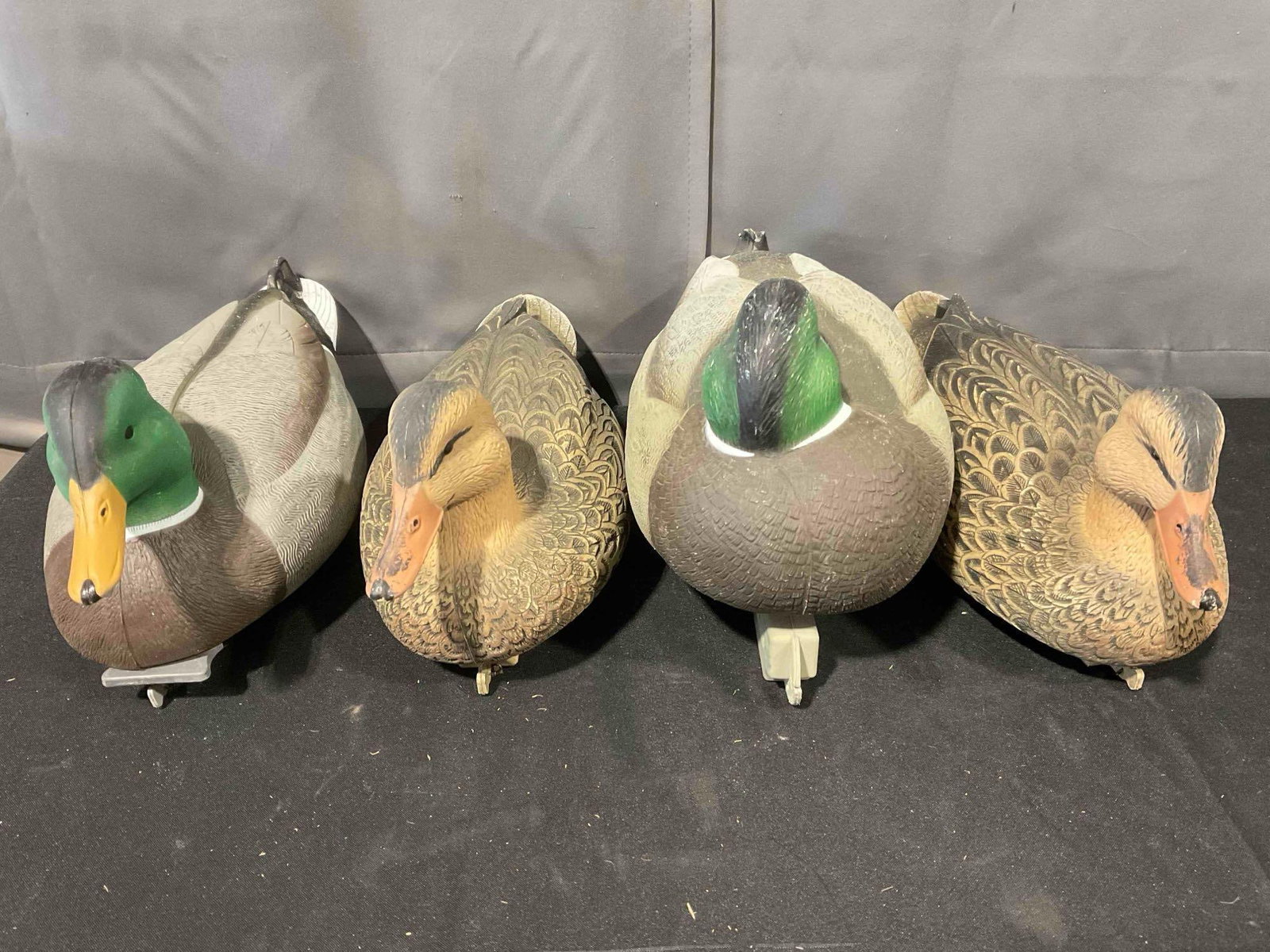 4 pcs Greenhead Gear Plastic Mallard Duck Decoys, Hens & Drakes. Very Good Condition. (1 of 5)