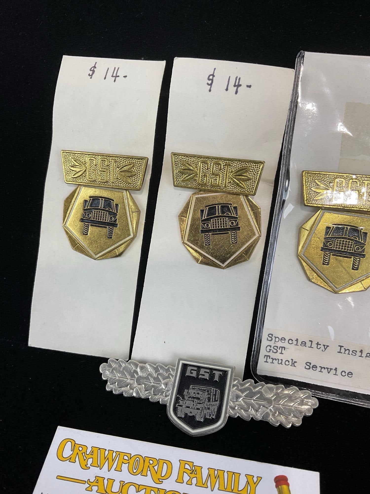 4 GDR East German Class. Badge & Specialty Insignia GST Truck Service - 2