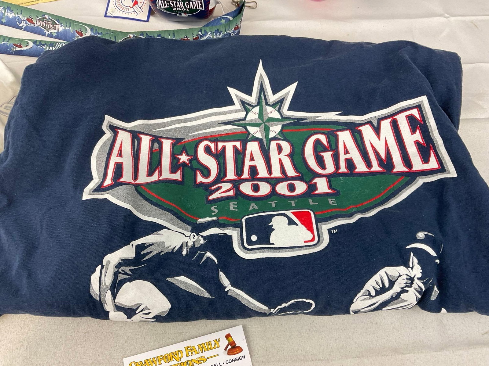 Collection of All Star Game 2001 Merch, Shirt, Hat, Lanyard, Cups, Bobble Head, Coins, Bears & more - 2