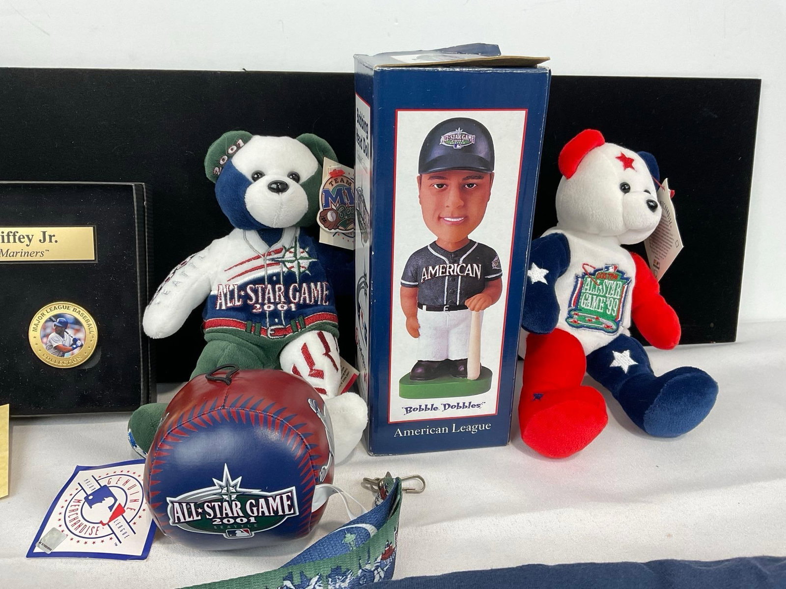 Collection of All Star Game 2001 Merch, Shirt, Hat, Lanyard, Cups, Bobble Head, Coins, Bears & more - 5
